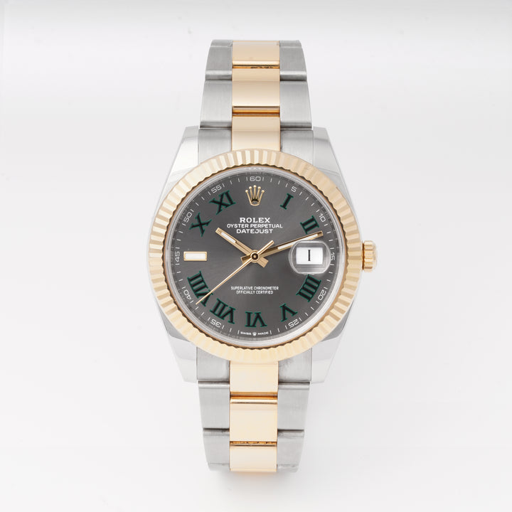 Rolex Datejust 41mm Stainless and Yellow Gold Wimbledon Dial on Oyster 126333 Card 2020