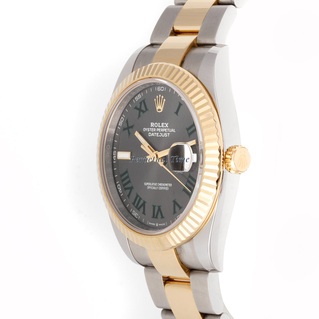 Rolex Datejust 41 Slate Green Roman Dial on Oyster band 126333 Card 2020