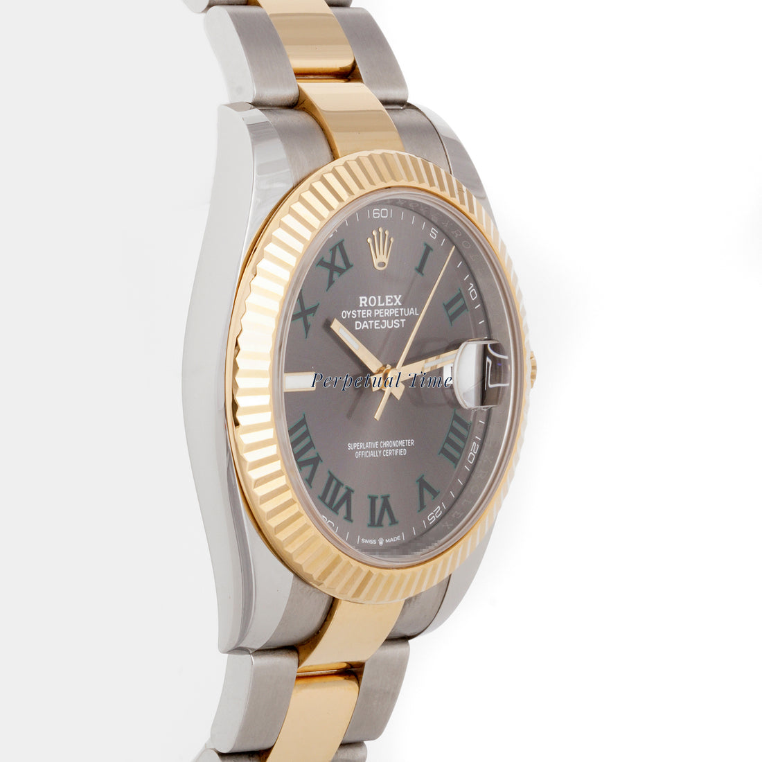 Rolex Datejust 41 Slate Green Roman Dial on Oyster band 126333 Card 2020