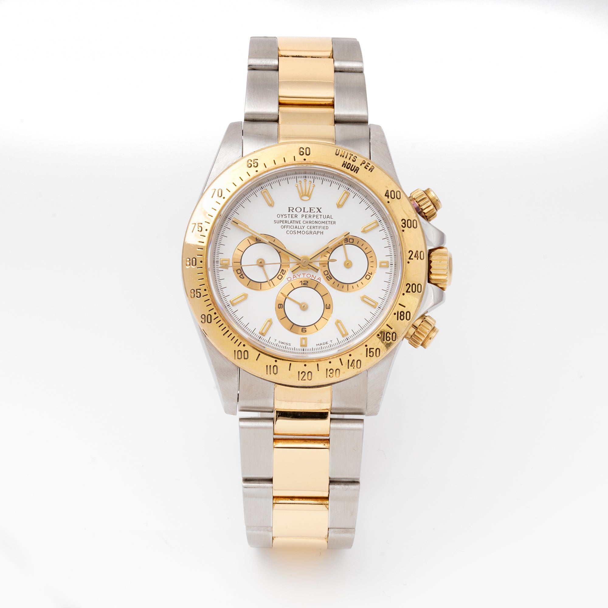 Rolex Daytona 40mm Stainless Steel & Yellow Gold 16523 White Dial | Index Hourmarkers