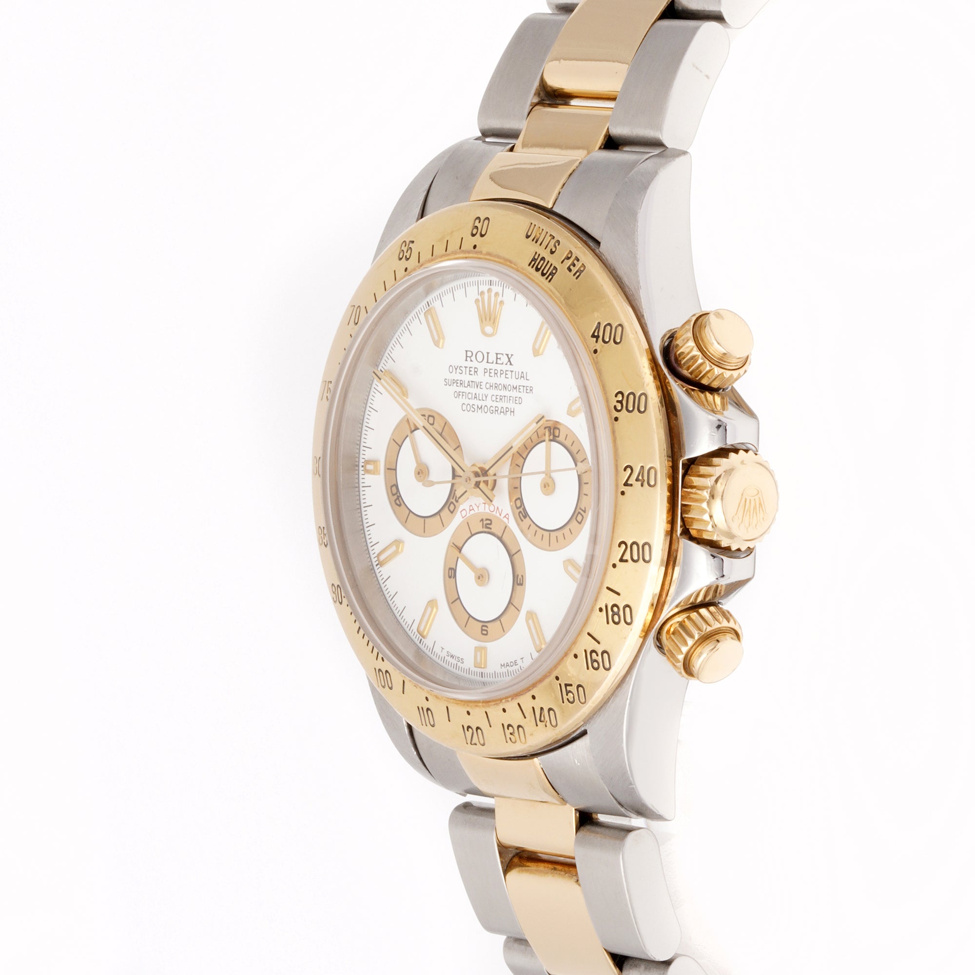 Rolex Daytona 40mm Stainless Steel & Yellow Gold 16523 White Dial | Index Hourmarkers