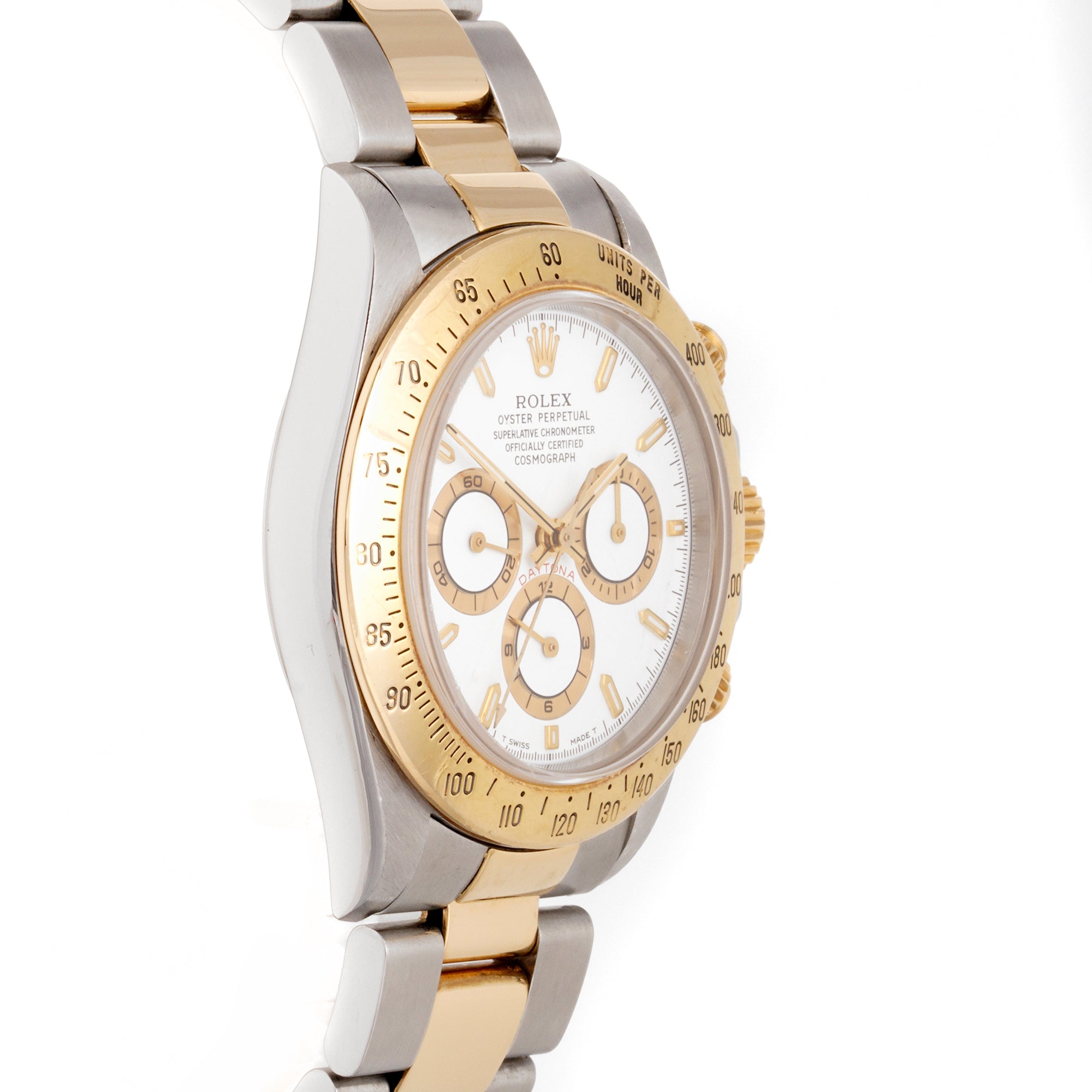 Rolex Daytona 40mm Stainless Steel & Yellow Gold 16523 White Dial | Index Hourmarkers