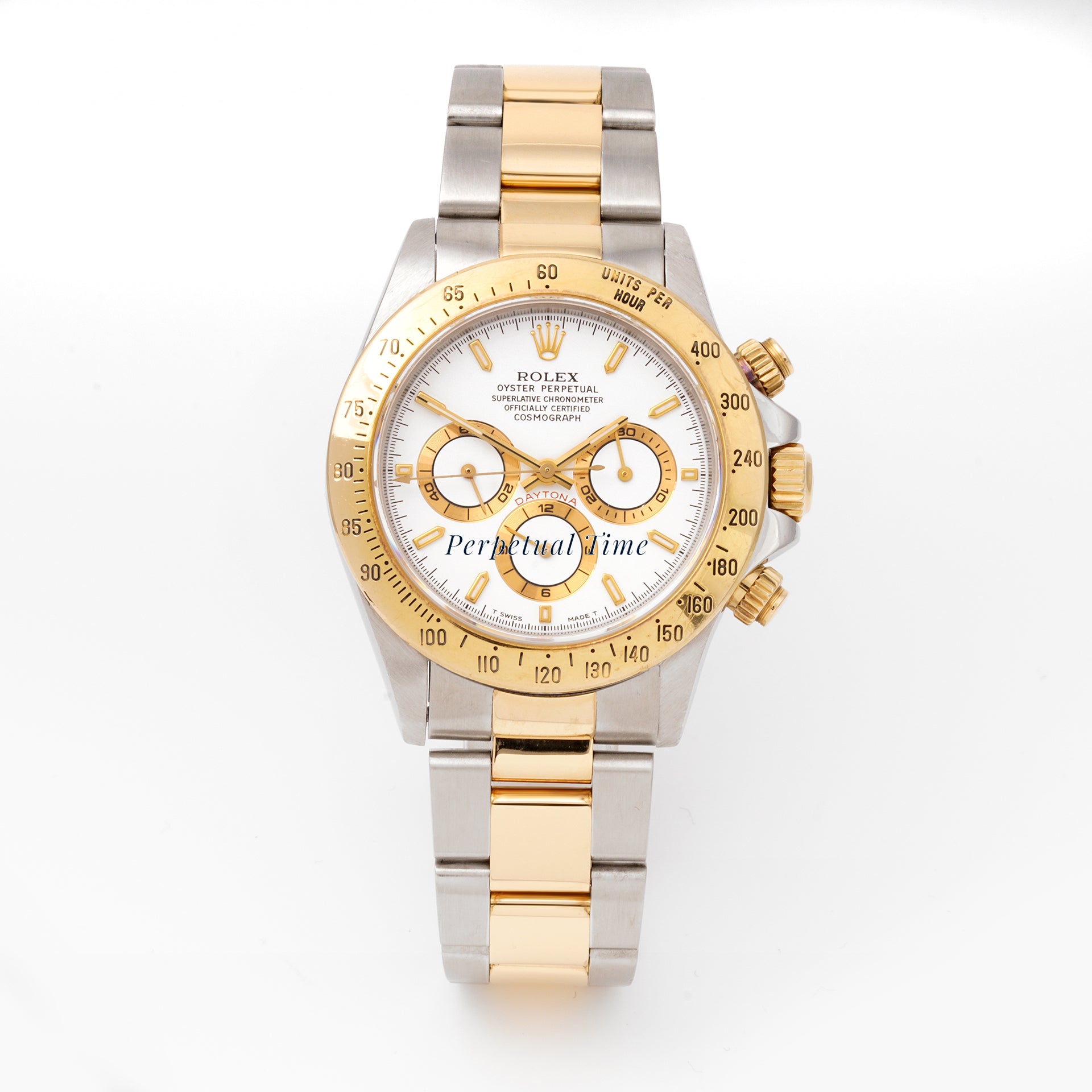 Rolex Daytona 40mm Stainless Steel & Yellow Gold 16523 White Dial | Index Hourmarkers