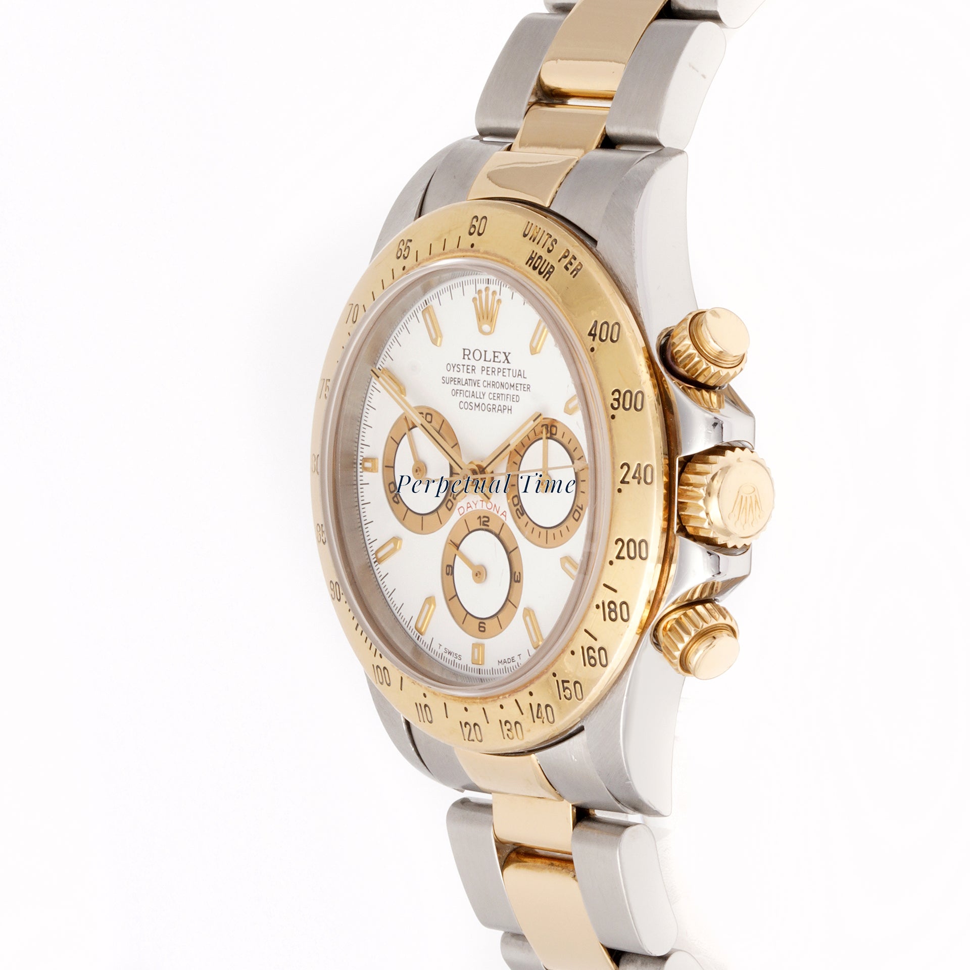 Rolex Daytona 40mm Stainless Steel & Yellow Gold 16523 White Dial | Index Hourmarkers