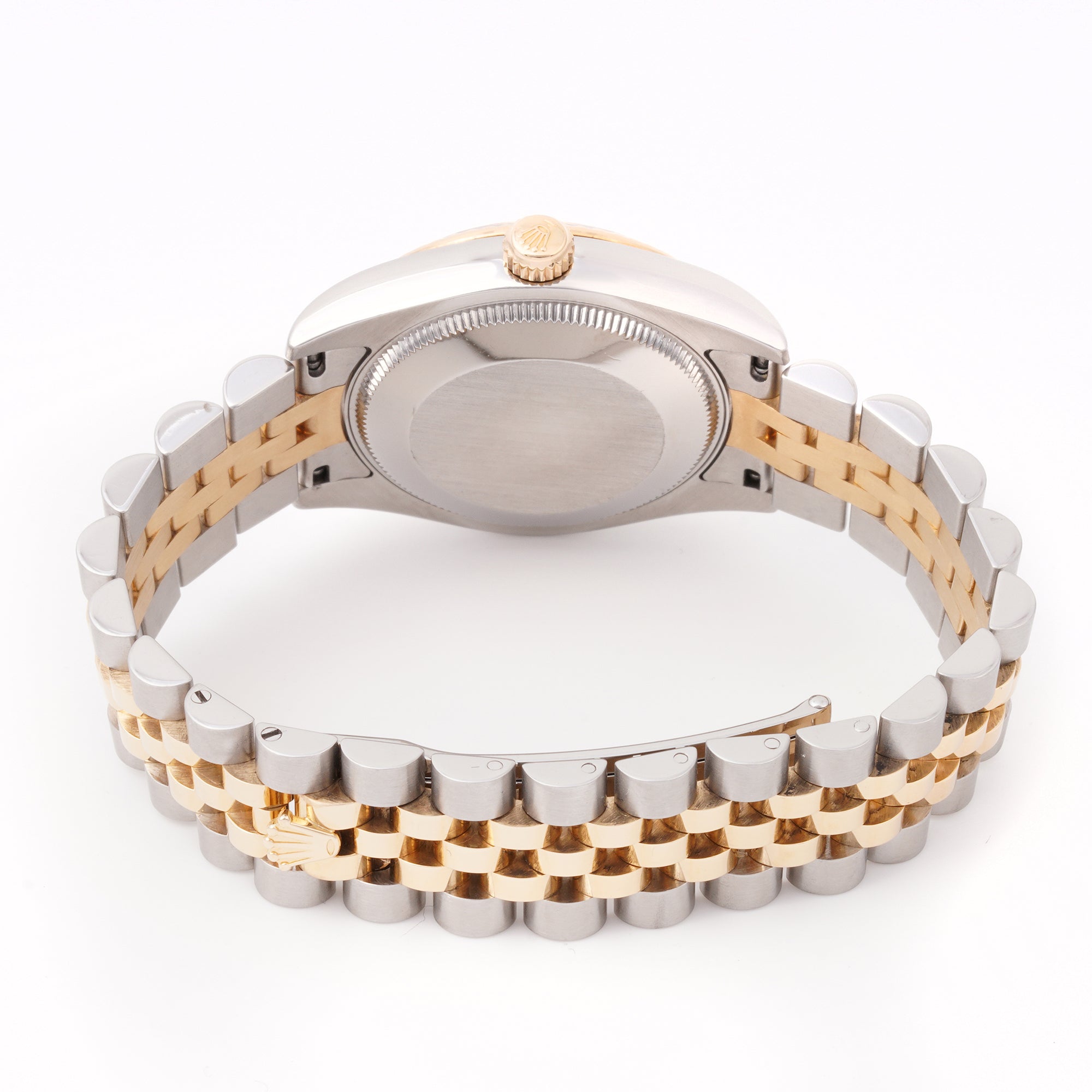 Rolex Datejust 31mm Stainless Steel & Yellow Gold 178273 Black Dial | Index hour markers, Fluted bezel