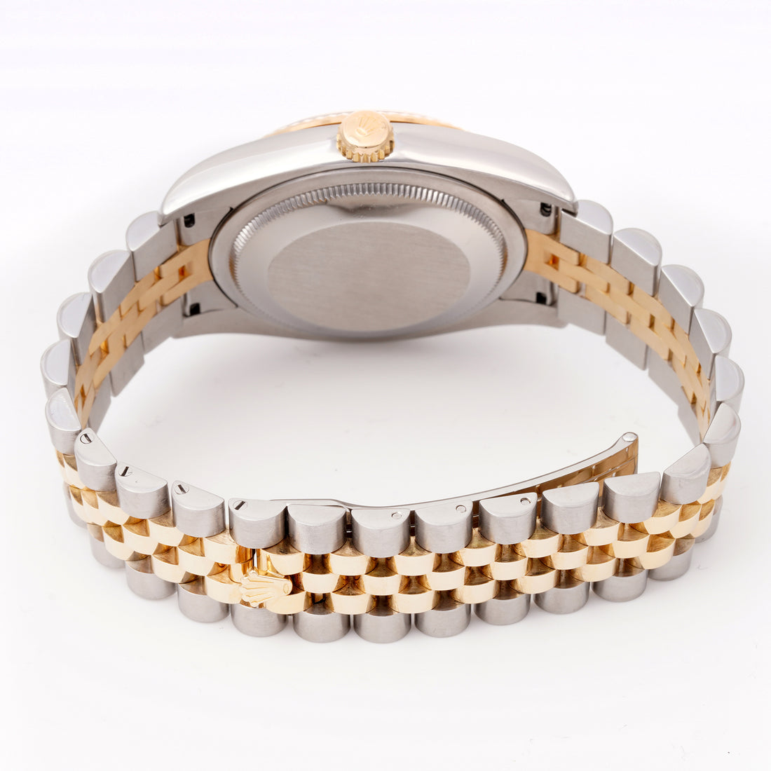 Rolex Datejust 36mm Stainless Steel & Yellow Gold 116233 Champagne Jubilee Dial | Diamond hour markers, Fluted bezel