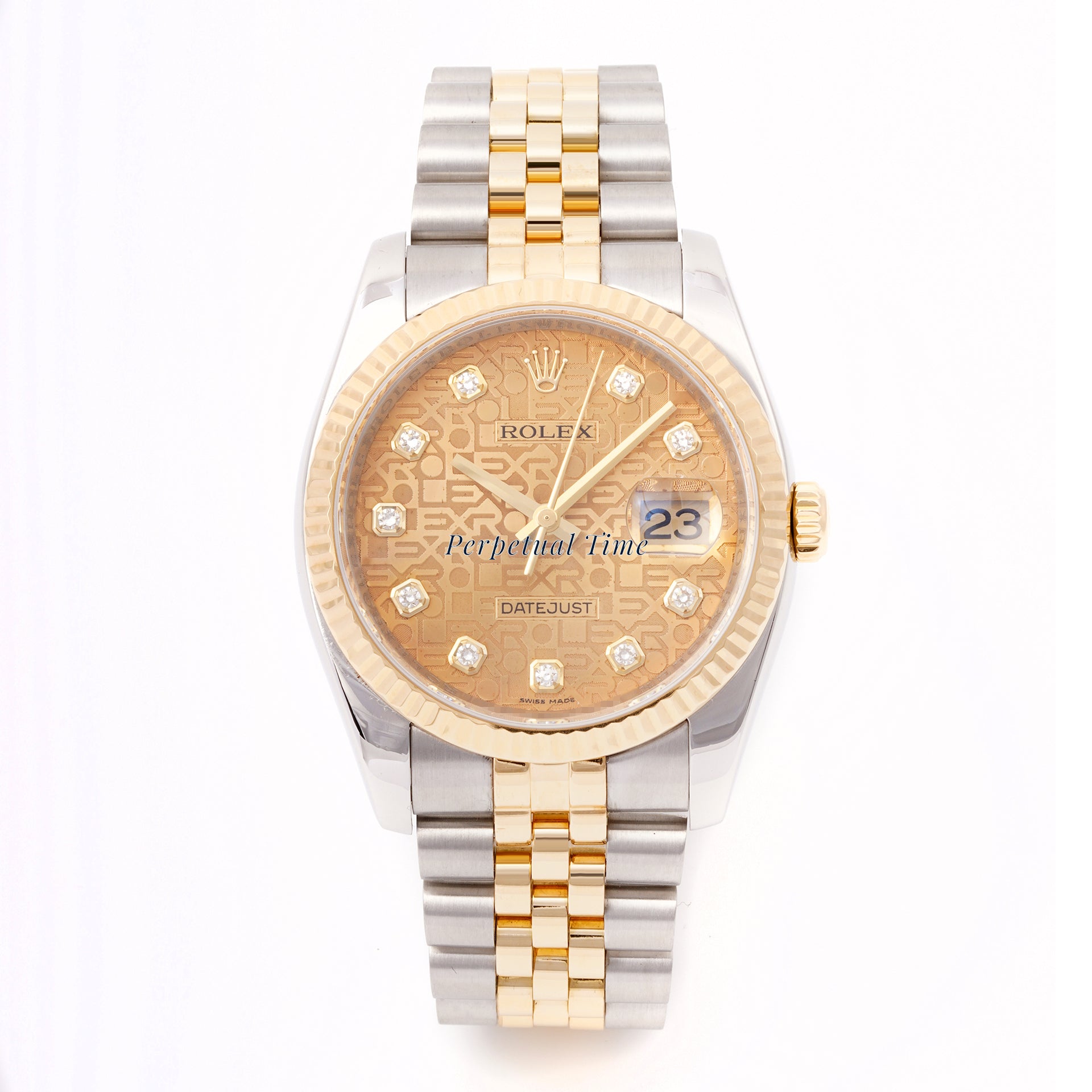 Rolex Datejust 36 Champagne computer diamond Dial on Jubilee band 116233