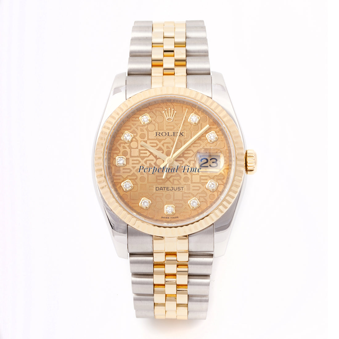 Rolex Datejust 36 Champagne computer diamond Dial on Jubilee band 116233