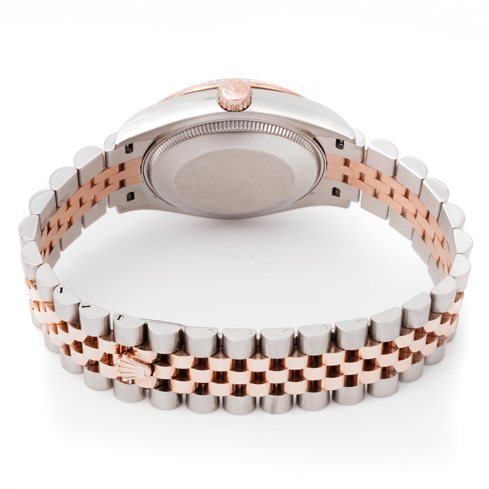 Rolex Datejust 31mm Stainless Steel & Rose Gold 278271 White Dial | Roman hour markers, Fluted bezel