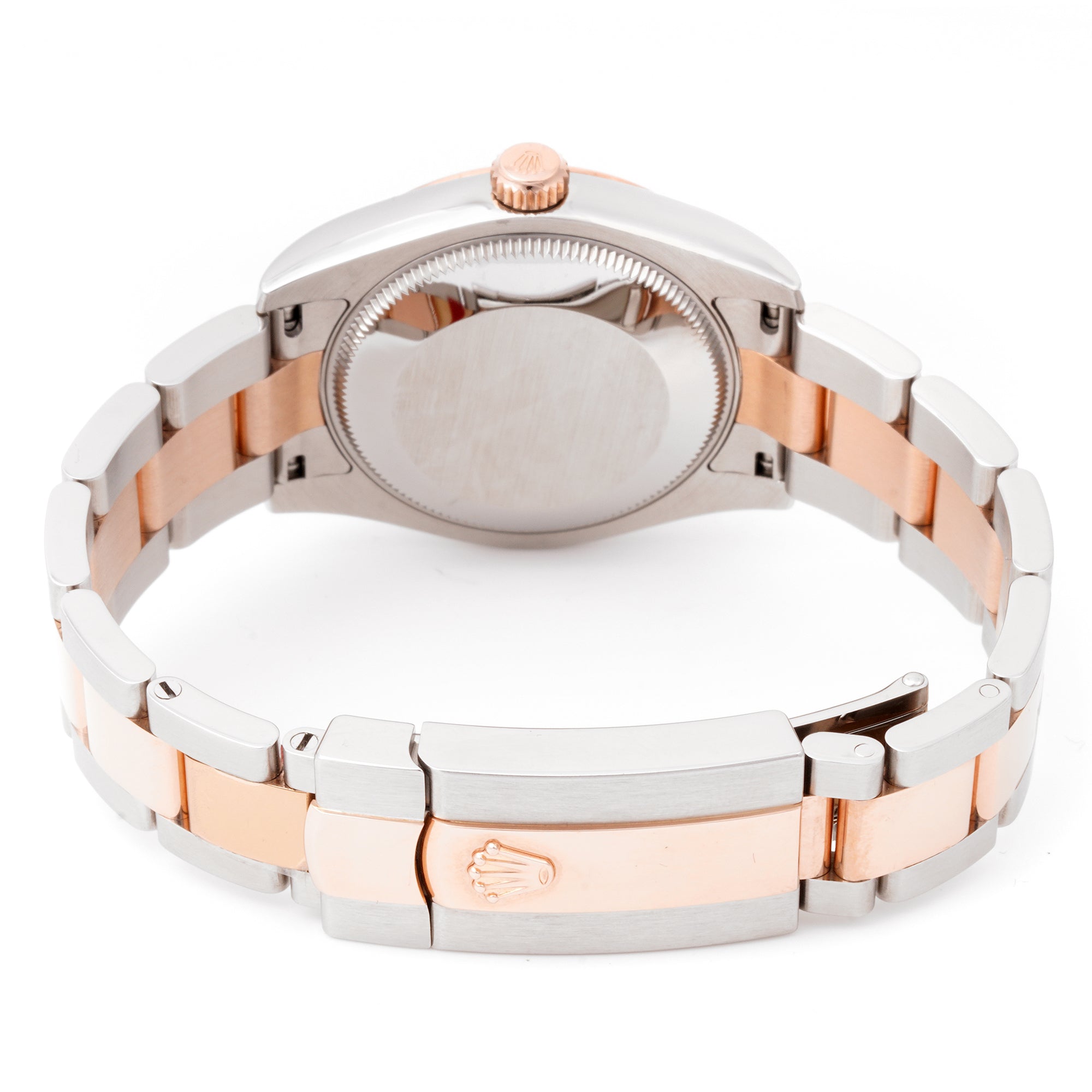 Rolex Datejust 31mm Stainless Steel & Rose Gold 178241 Pink Floral Dial | Smooth bezel