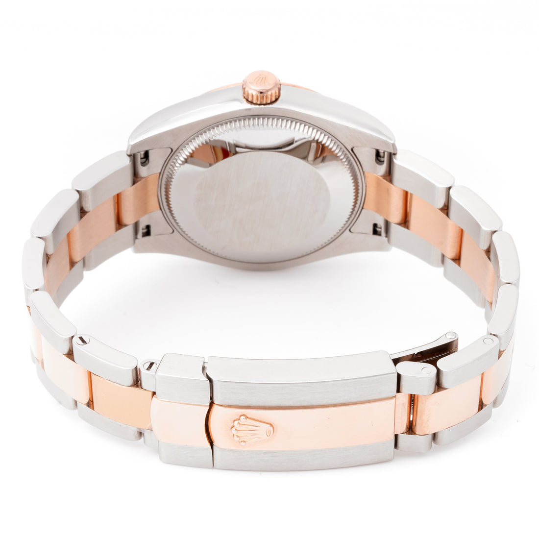 Rolex Datejust 31mm Stainless Steel & Rose Gold 178241 Pink Floral Dial | Smooth bezel