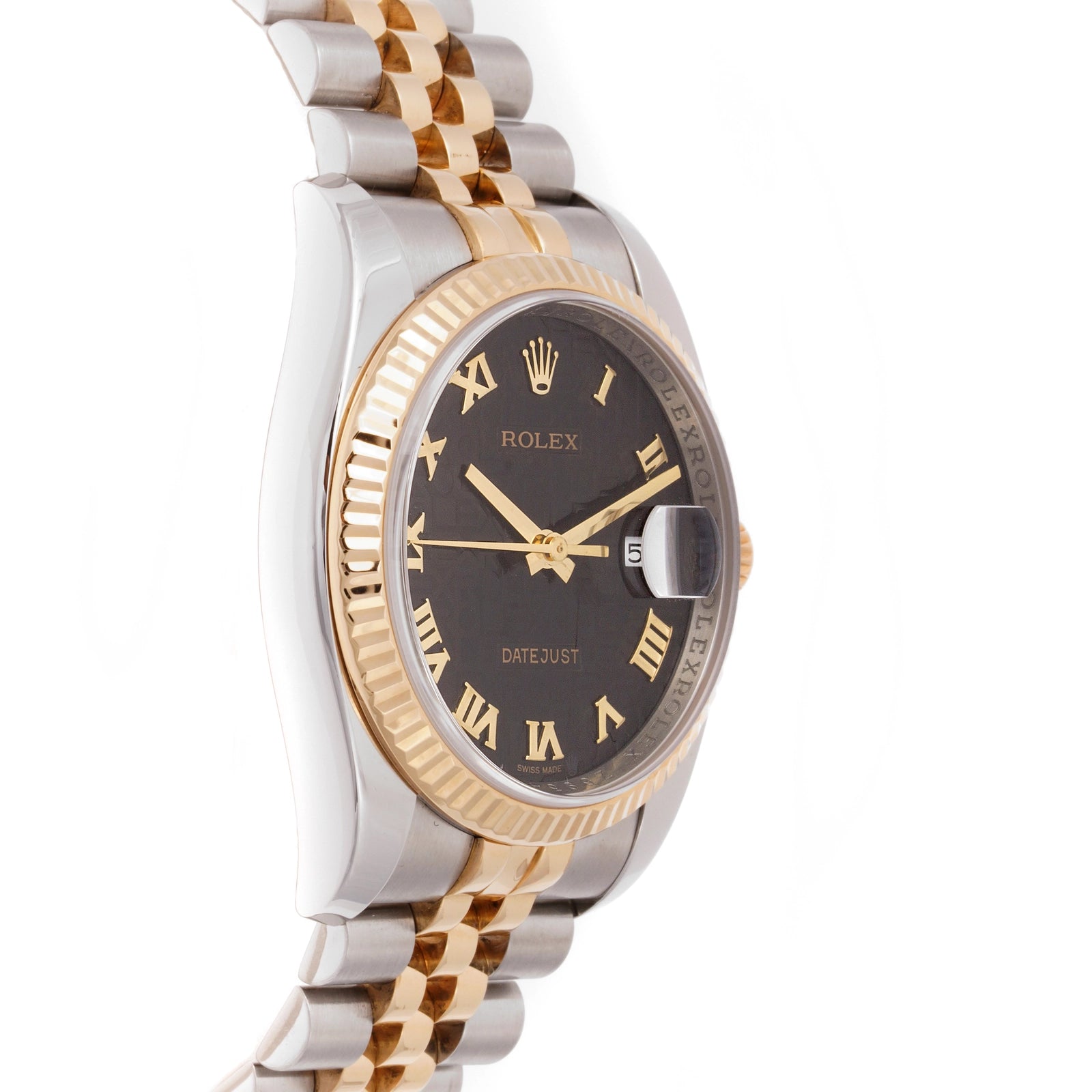 Rolex Datejust 36 Black Roman computer Dial on Jubilee 116233 Card 2011