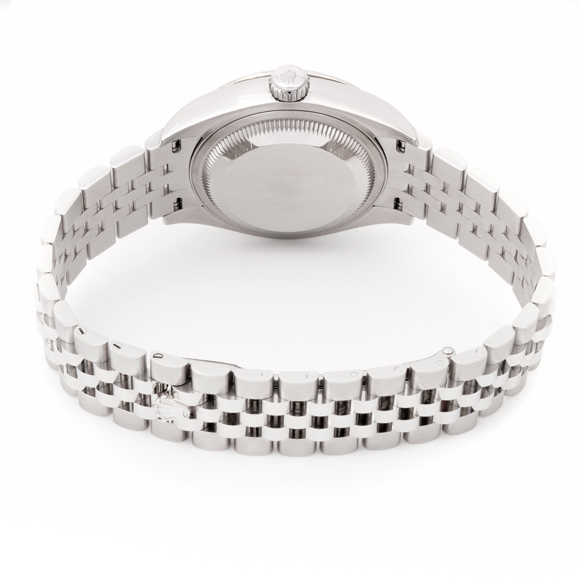 Rolex Lady-Datejust 28mm Stainless Steel & White Gold 279174 Silver Dial | Index hour markers, Fluted bezel