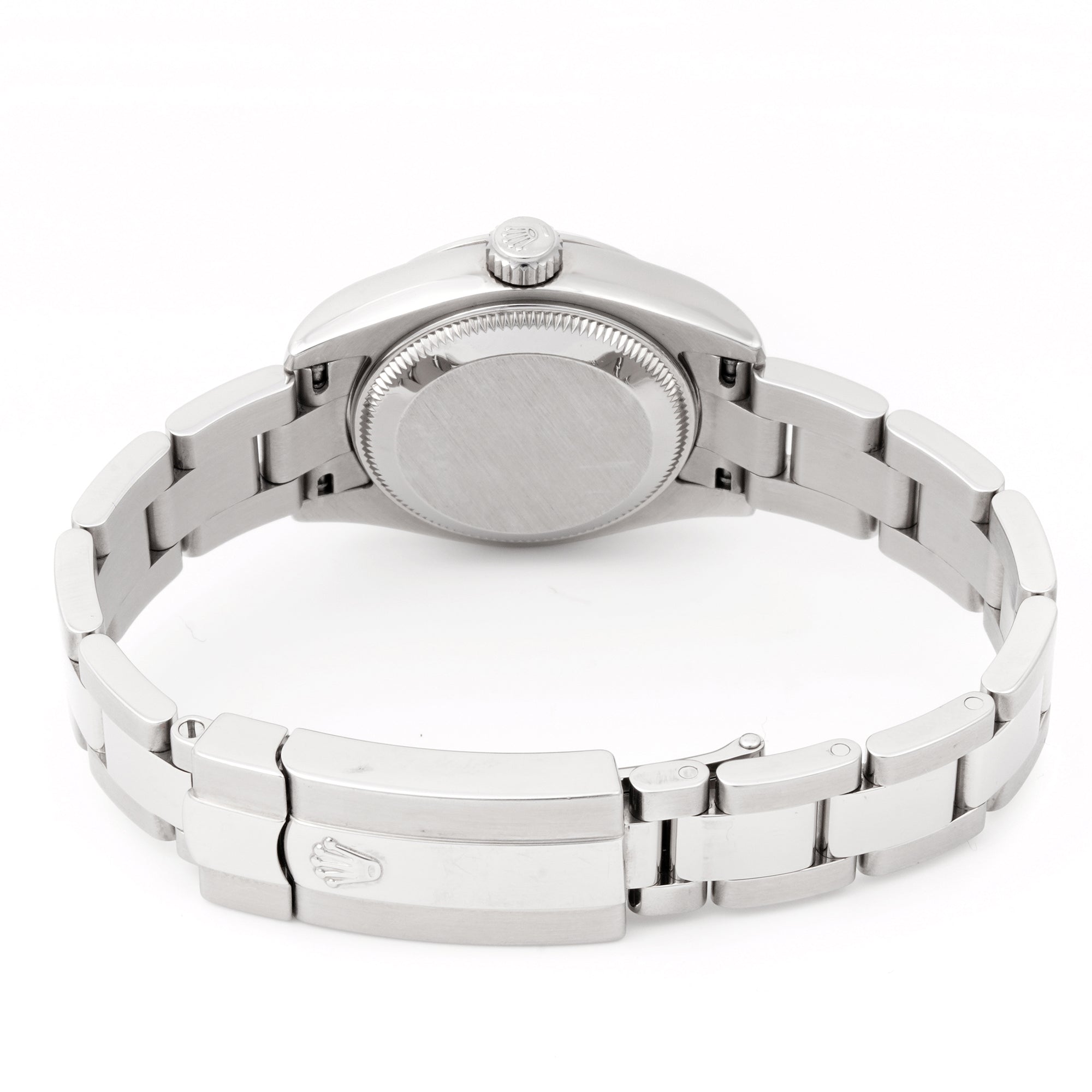 Rolex Lady-Datejust 26mm Stainless Steel & White Gold 179174 Turquoise Celebration Dial | Index hour markers, Smooth bezel