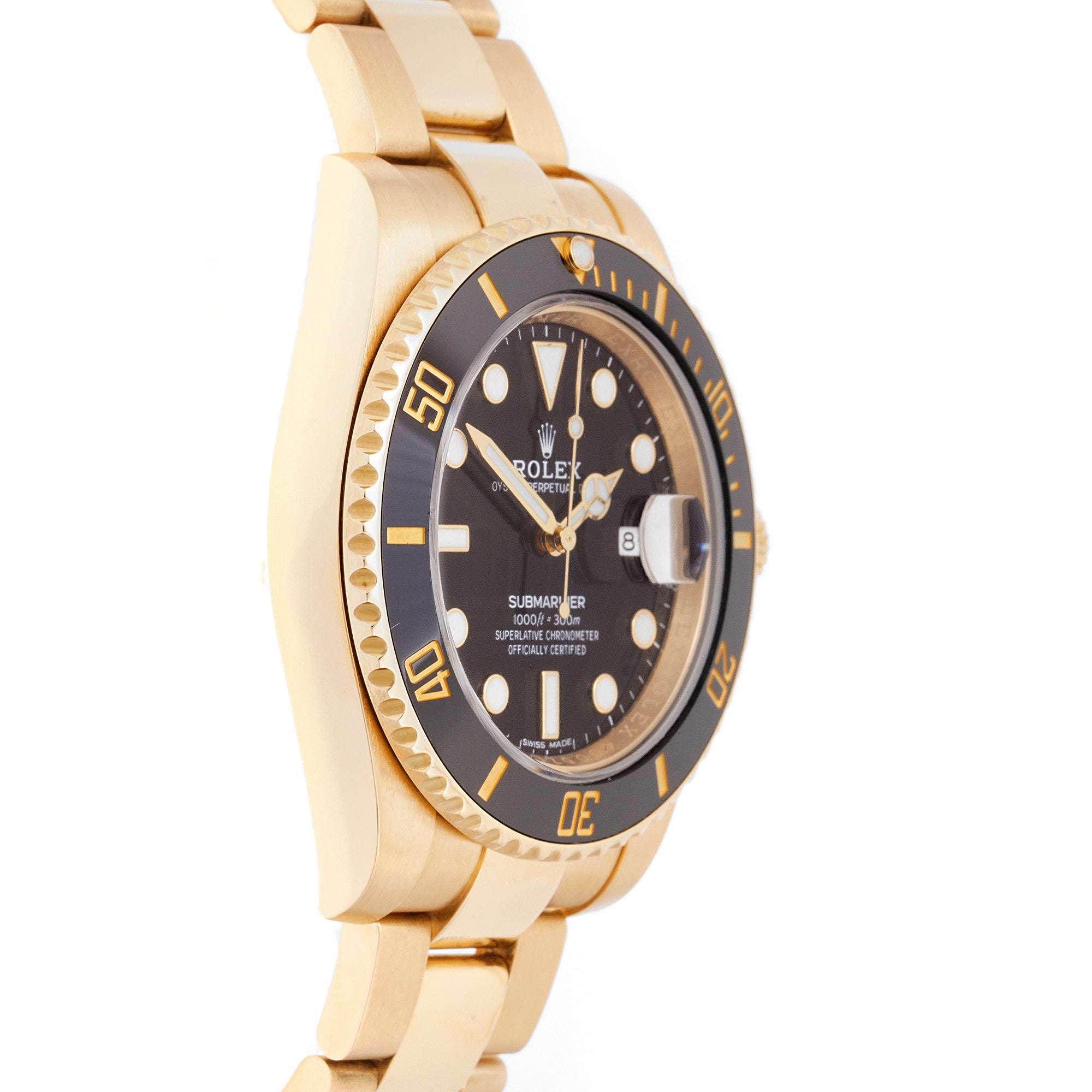 Rolex Submariner 40mm Yellow Gold 116618LN Black Dial | Black Ceramic bezel | Oyster band