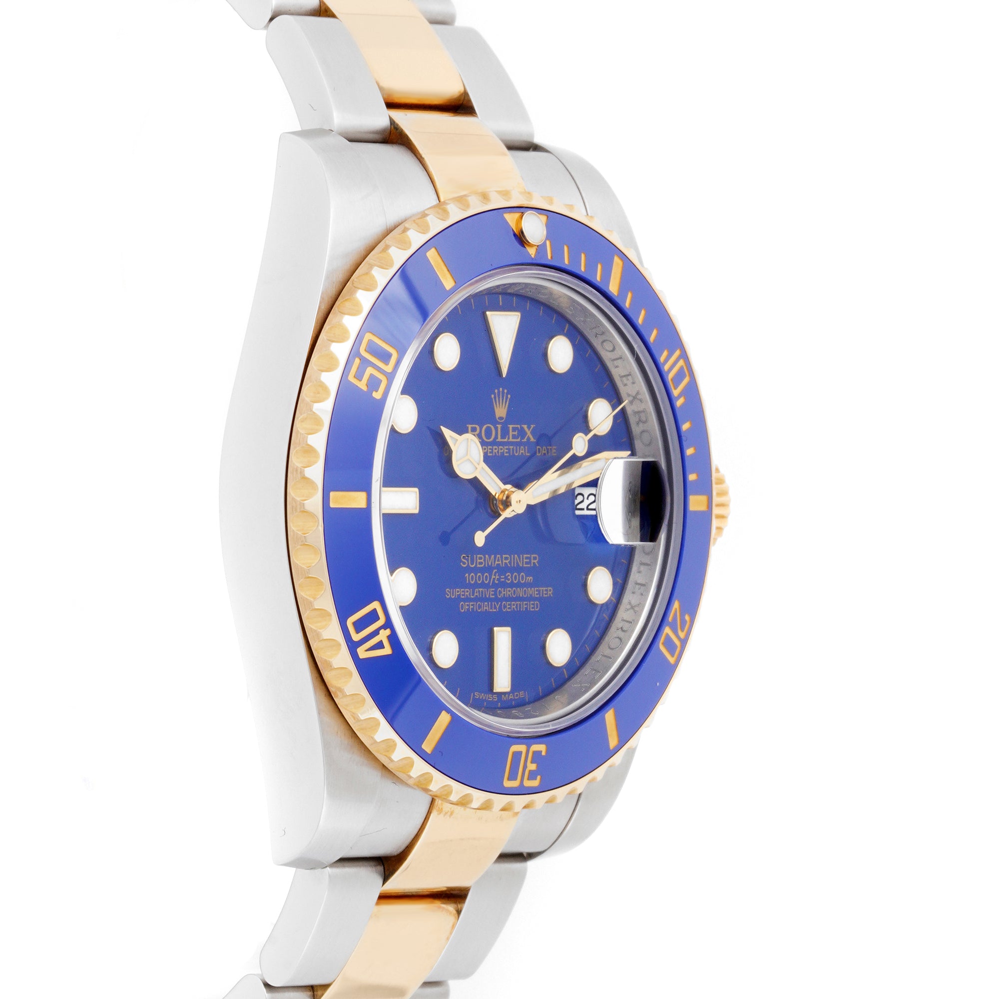 Rolex Submariner 40mm Stainless Steel & Yellow Gold 116613LB Blue Dial |