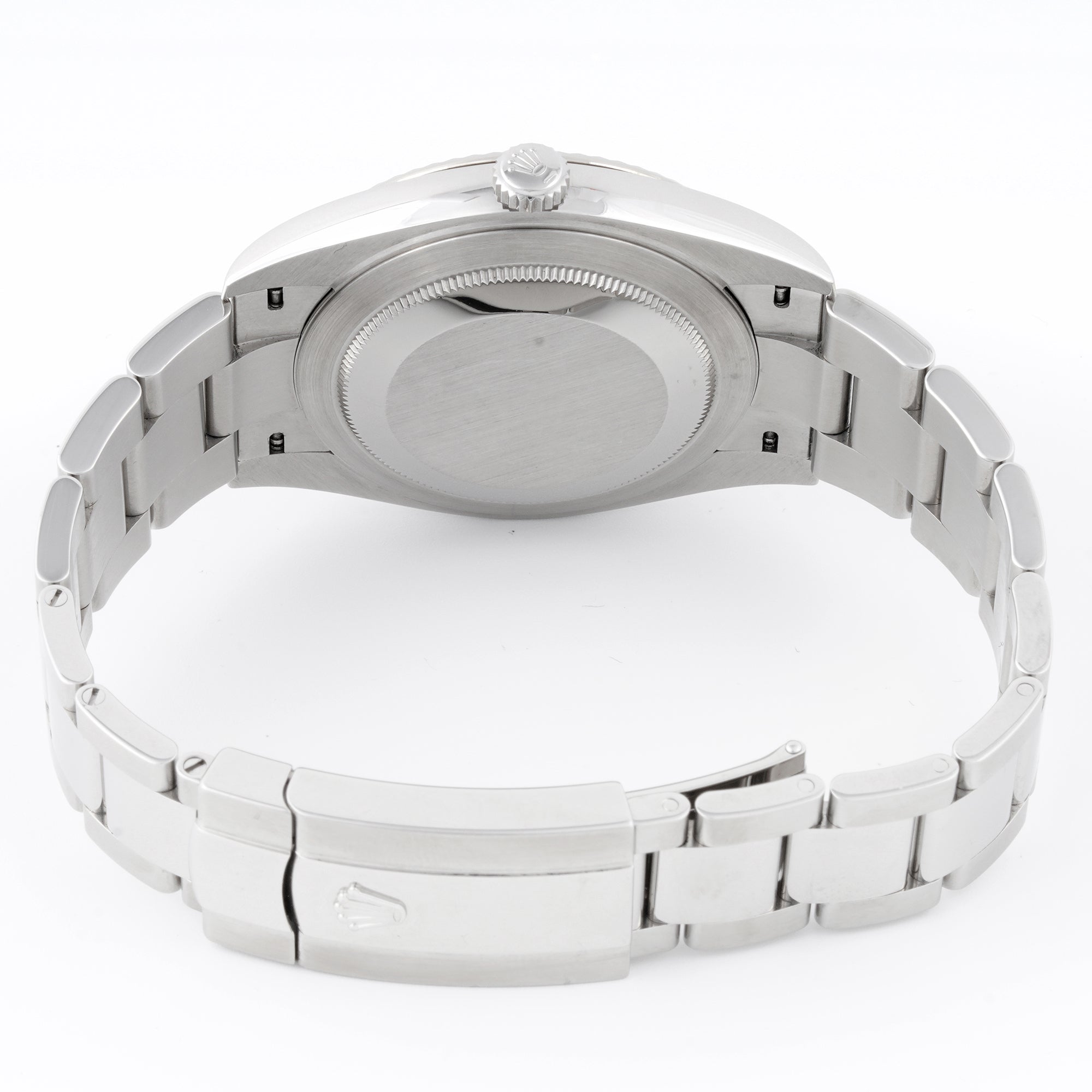 Rolex Datejust II 41mm Stainless Steel & White Gold 126334 Blue Dial | Diamond hour markers, Fluted bezel