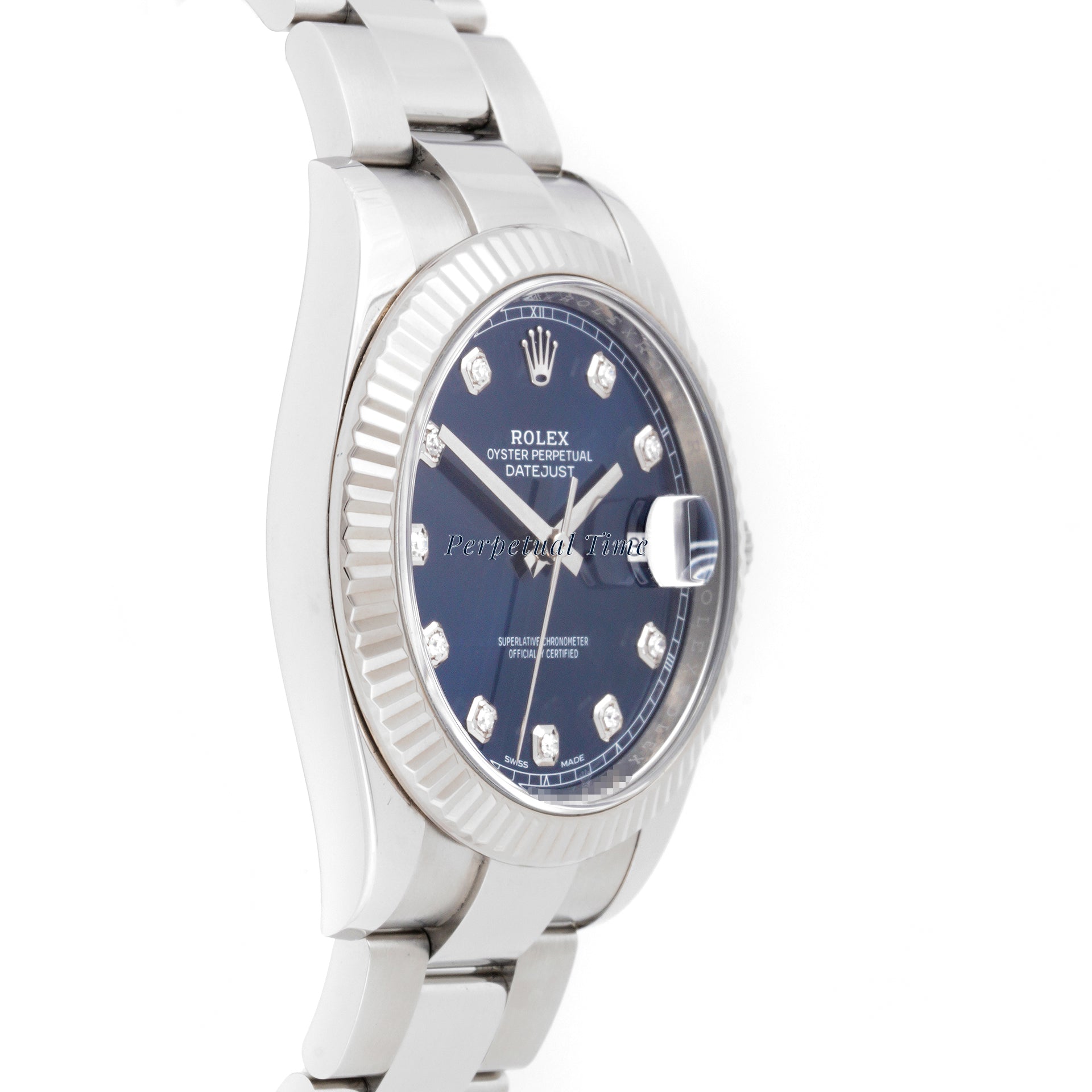Rolex Datejust 41 Blue Diamond Dial on Oyster band 126334 Card 2018