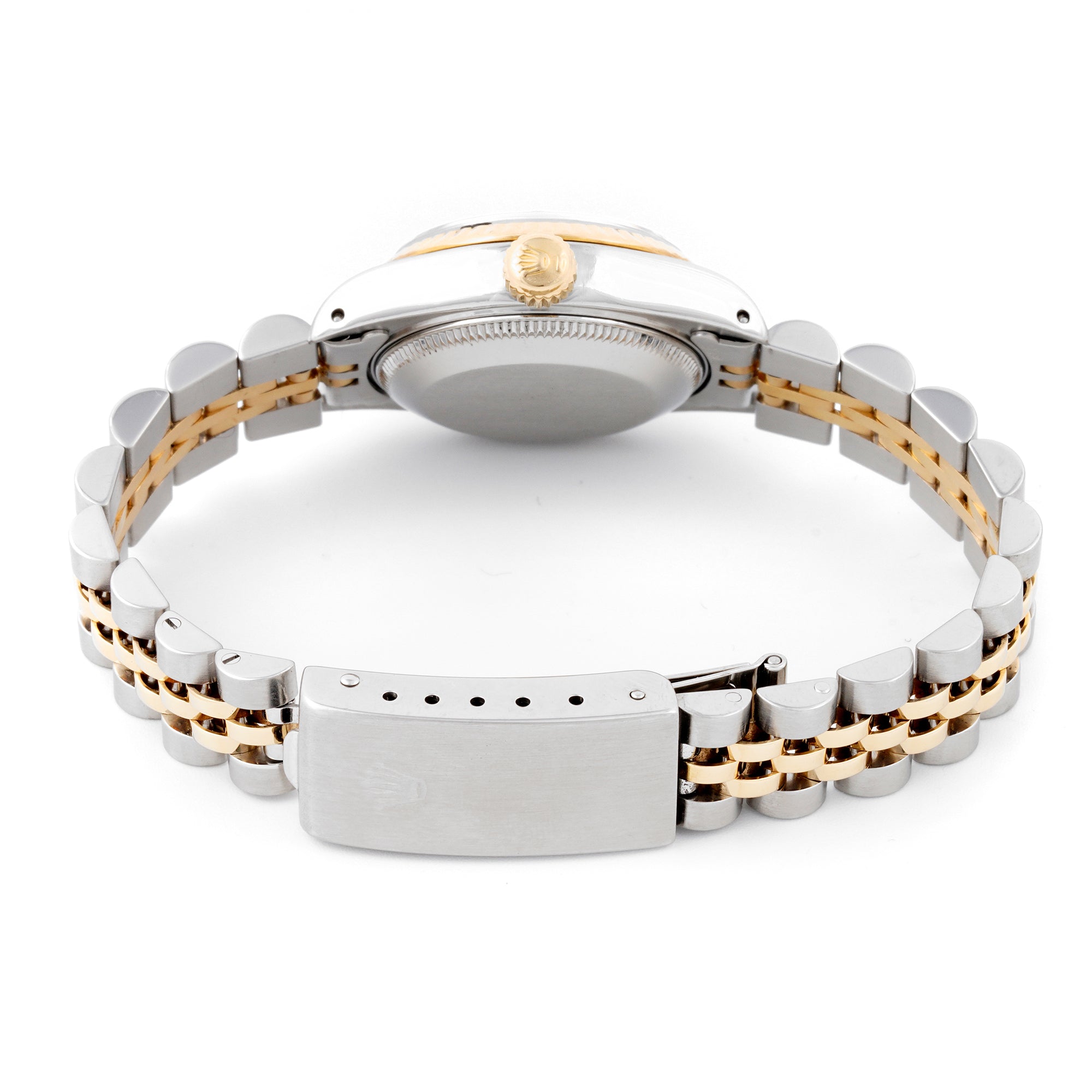 Rolex Datejust 26mm Stainless Steel & Yellow Gold 69173 Malachite Dial | Diamond 6-9 Arabic Numerals hour markers, Fluted bezel