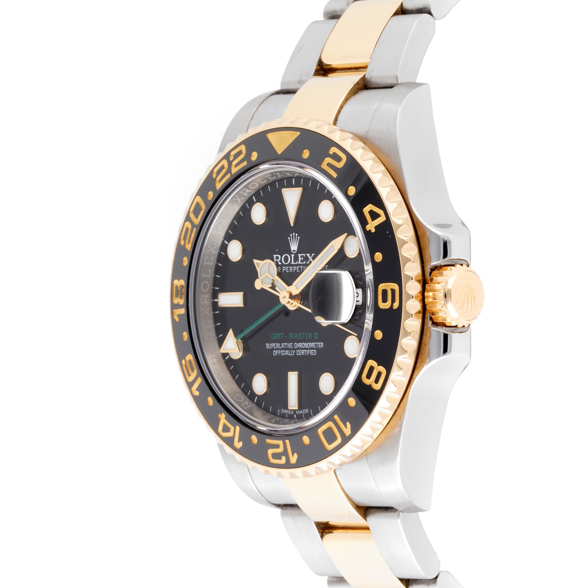 Rolex GMT-Master II 40mm Stainless Steel & Yellow Gold 116713LN Black Dial |