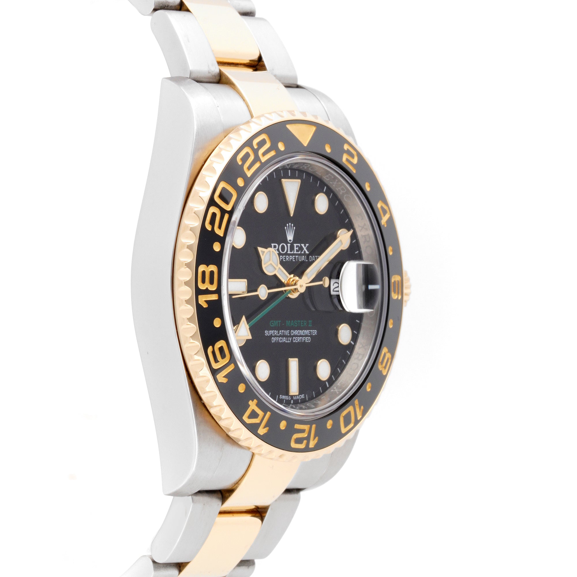 Rolex GMT-Master II 40mm Stainless Steel & Yellow Gold 116713LN Black Dial |