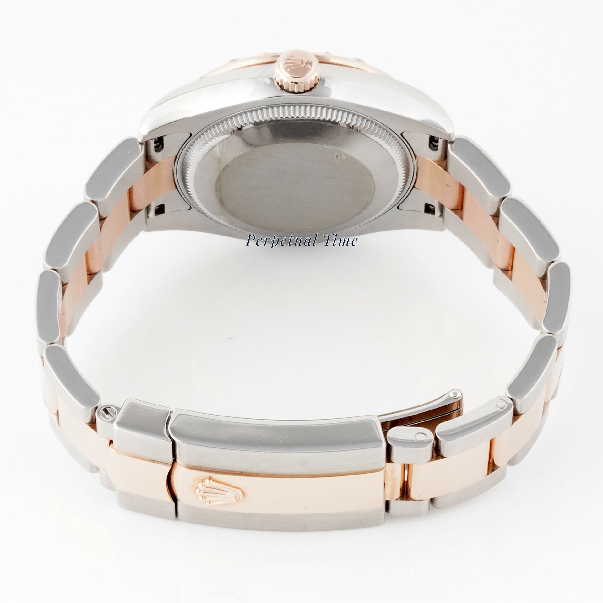 Rolex Datejust 31mm Stainless Steel & Rose Gold 178241 Pink Floral Dial | Smooth bezel