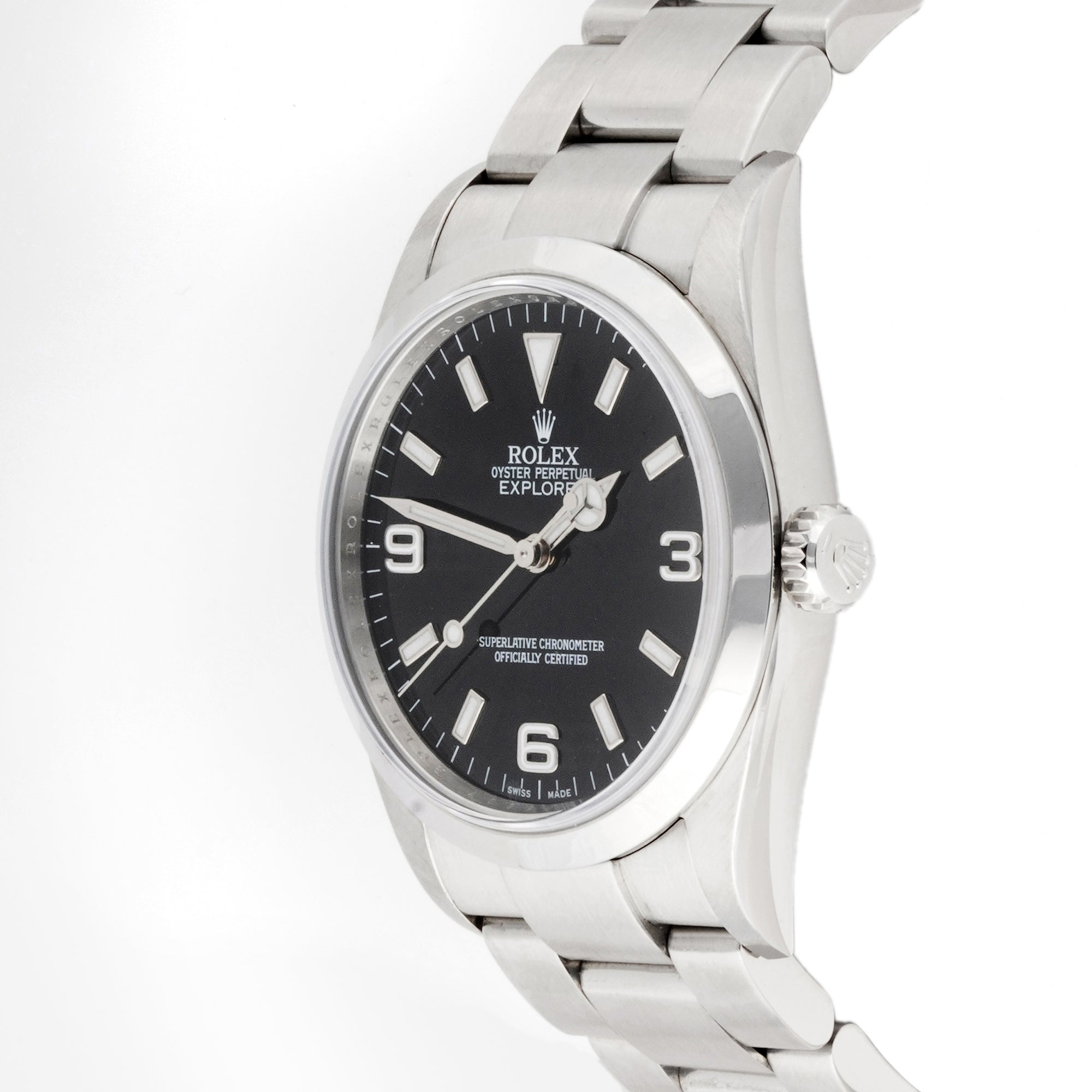 Rolex Explorer 36mm Stainless Steel 114270 Black Dial |