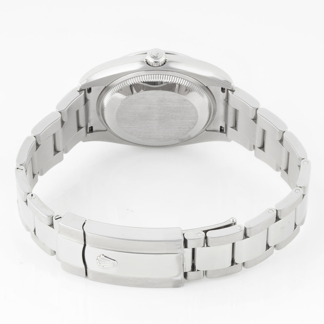 Rolex Datejust 34mm Stainless Steel 115200 White Dial | Index hour markers, Smooth bezel
