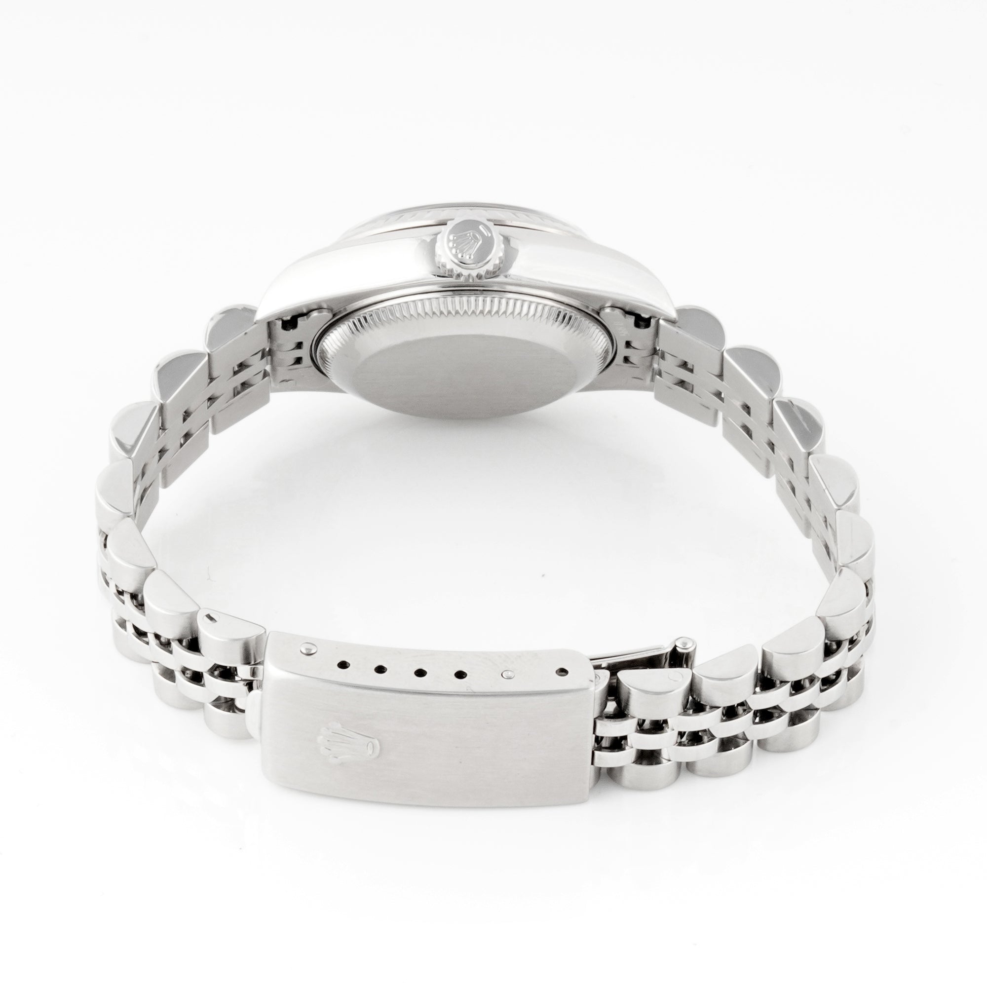 Rolex Lady-Datejust 26mm Stainless Steel & White Gold 69174 White Dial | Roman Numerals hour markers, Fluted bezel