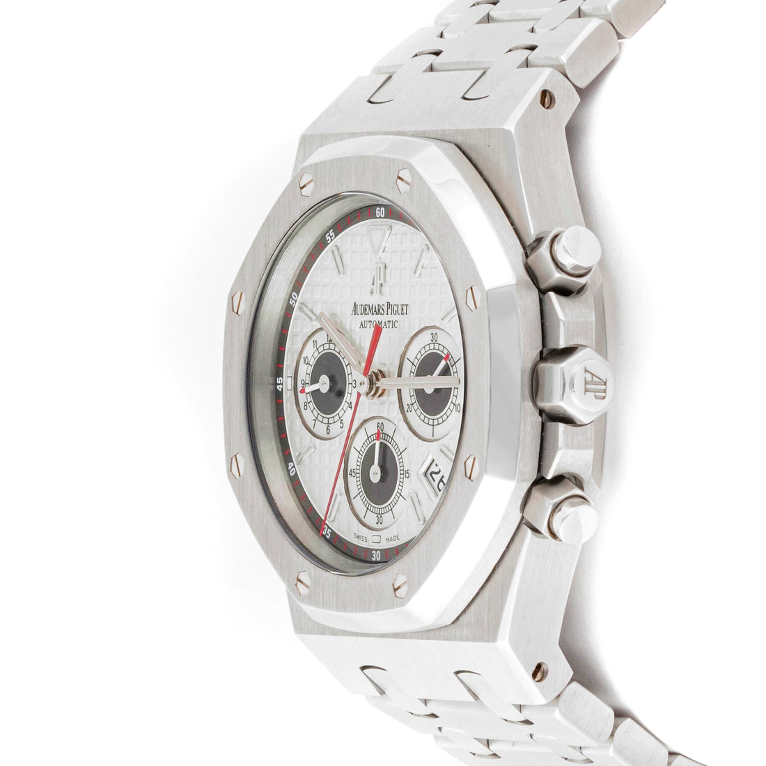 Audemars Piguet Royal Oak Chronograph 39mm Stainless Steel 26300st Silver Tapisserie Dial |