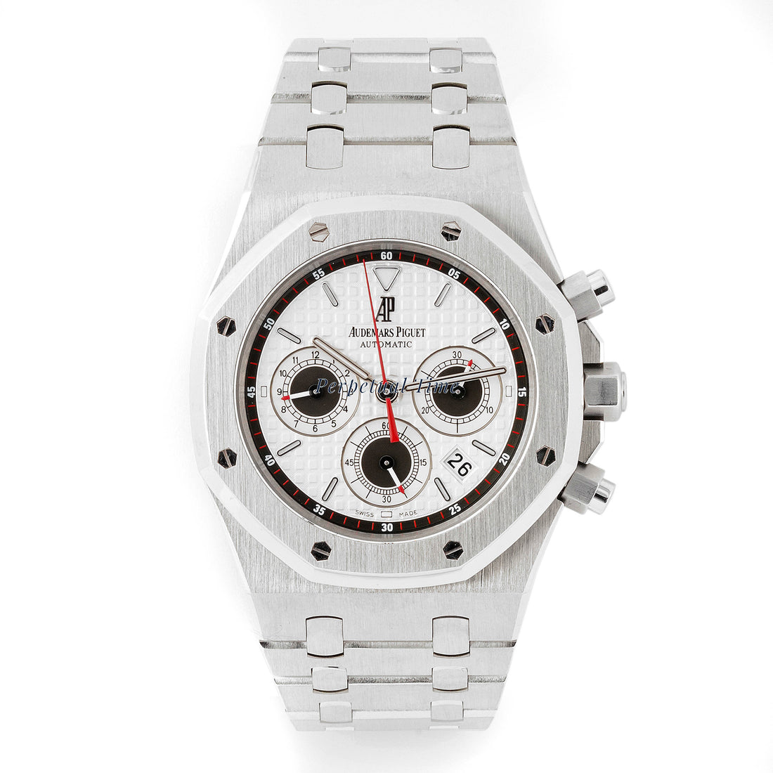 Audemars Piguet Royal Oak Chronograph 39mm Stainless Steel 26300st Silver Tapisserie Dial |