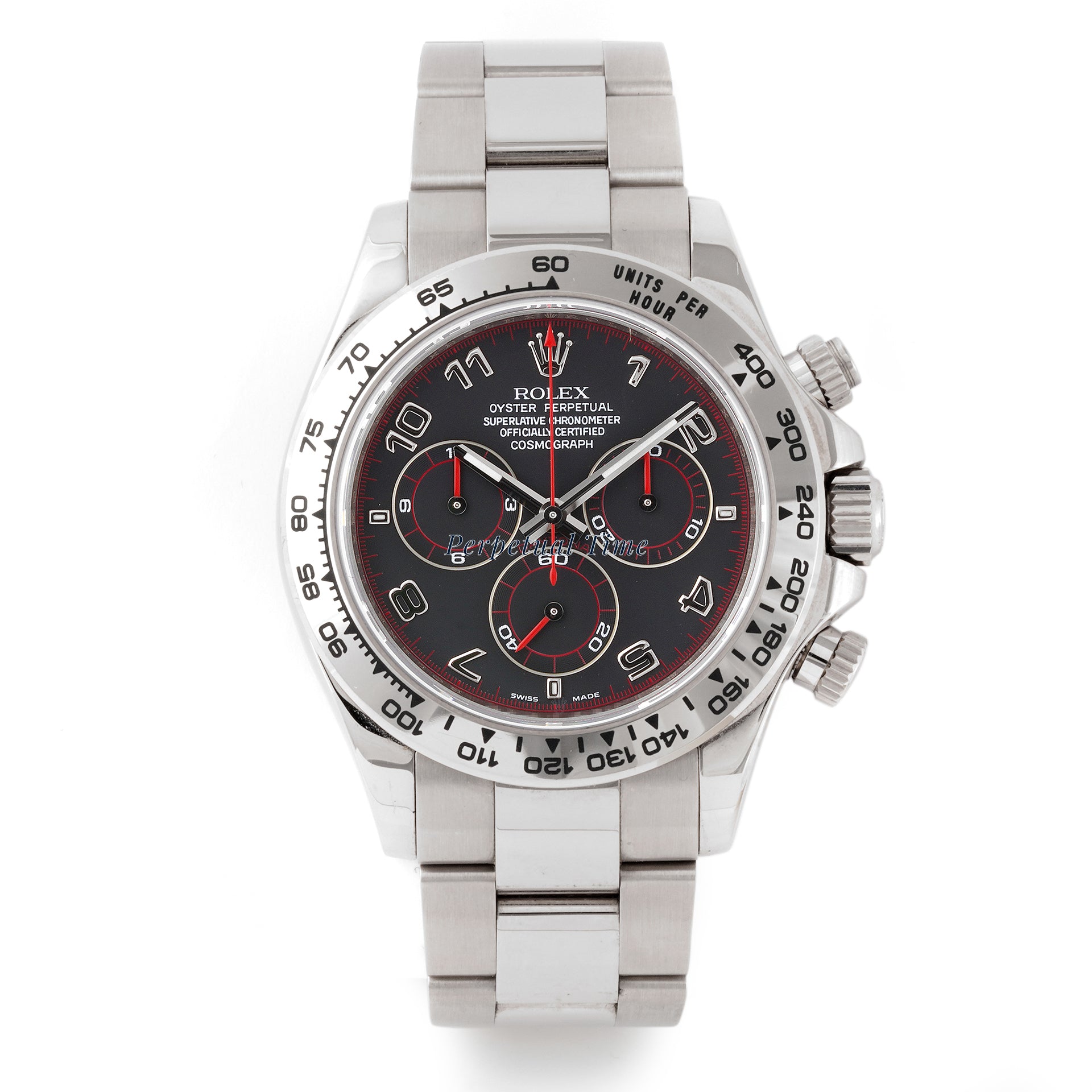 Rolex Daytona 40mm White Gold 116509 | Black Racing Dial | Oyster Band