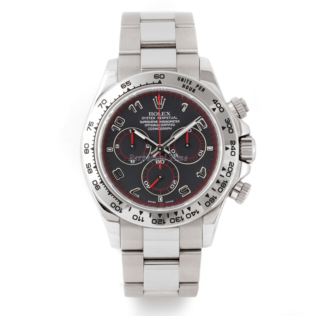 Rolex Daytona 40mm White Gold 116509 | Black Racing Dial | Oyster Band