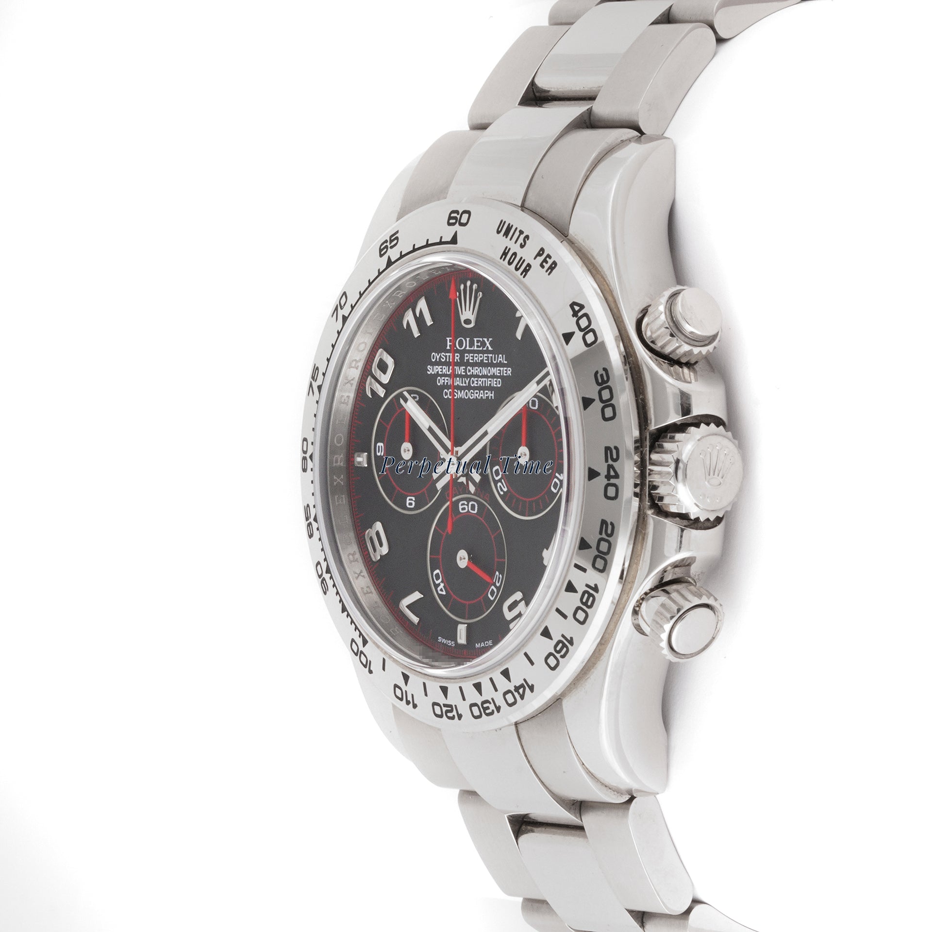 Rolex Daytona 40mm White Gold 116509 | Black Racing Dial | Oyster Band