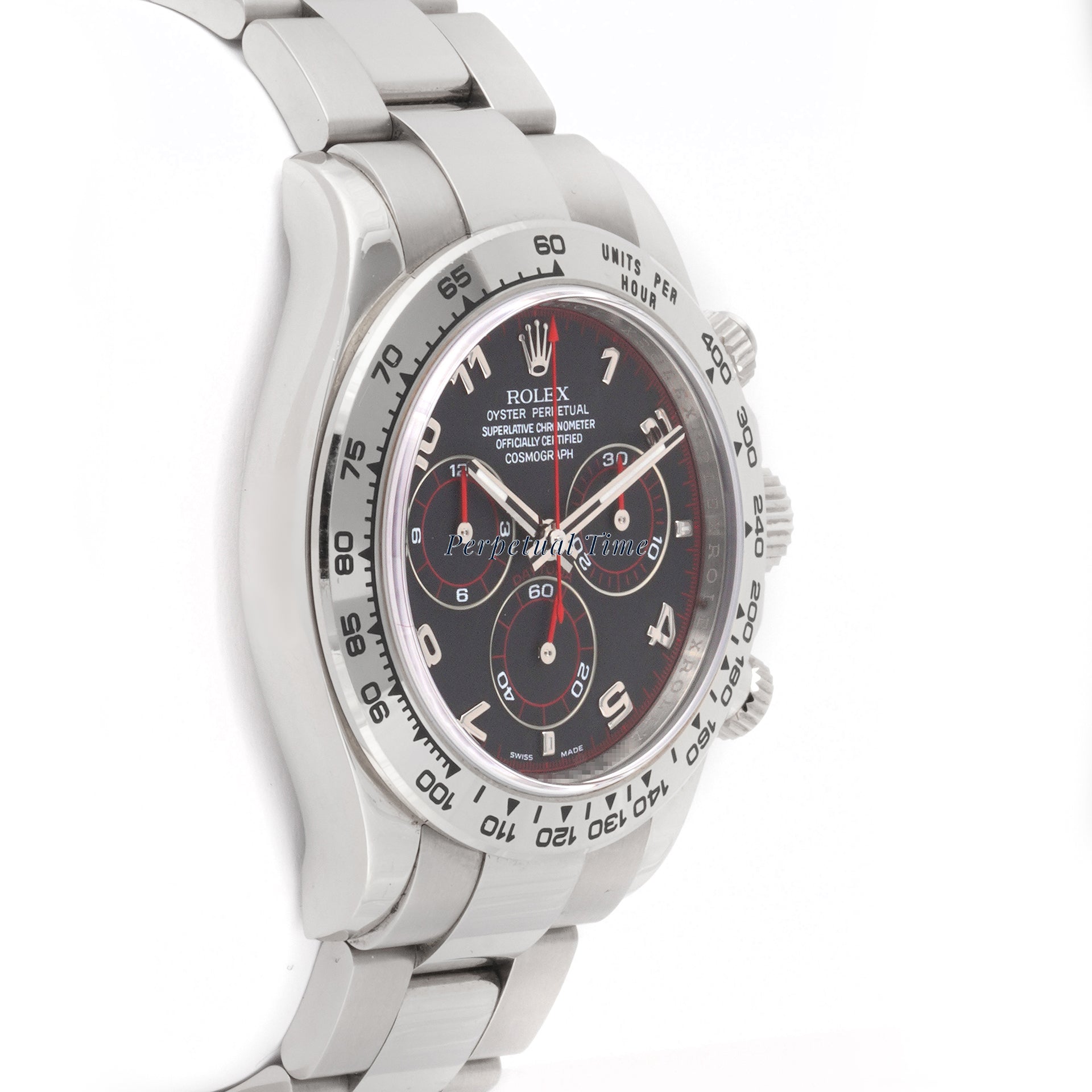 Rolex Daytona 40mm White Gold 116509 | Black Racing Dial | Oyster Band