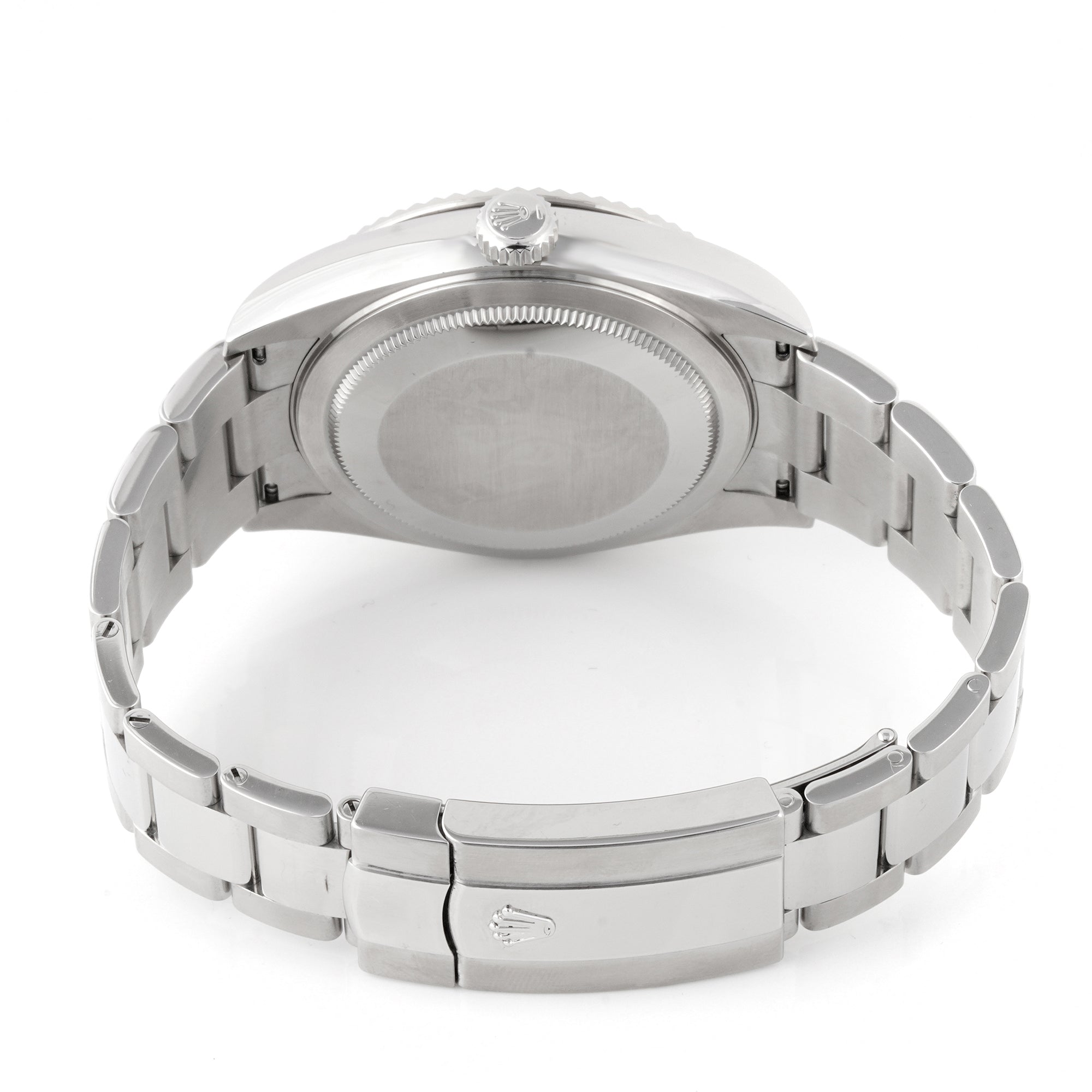 Rolex Sky-Dweller 42mm Stainless Steel & White Gold 326934 Blue Dial | Index hour markers, Fluted bezel