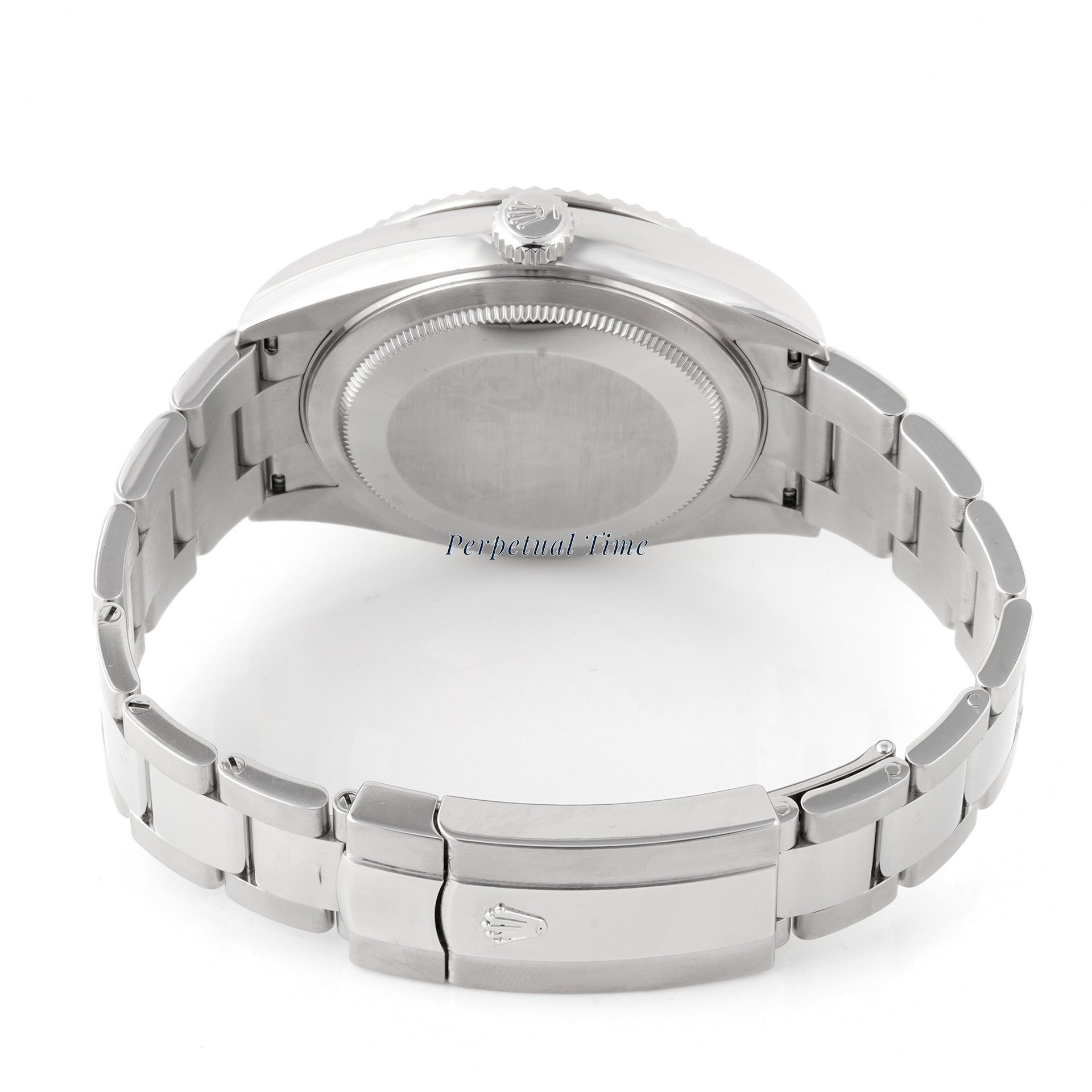 Rolex Sky-Dweller 42mm Stainless Steel & White Gold 326934 Blue Dial | Index hour markers, Fluted bezel