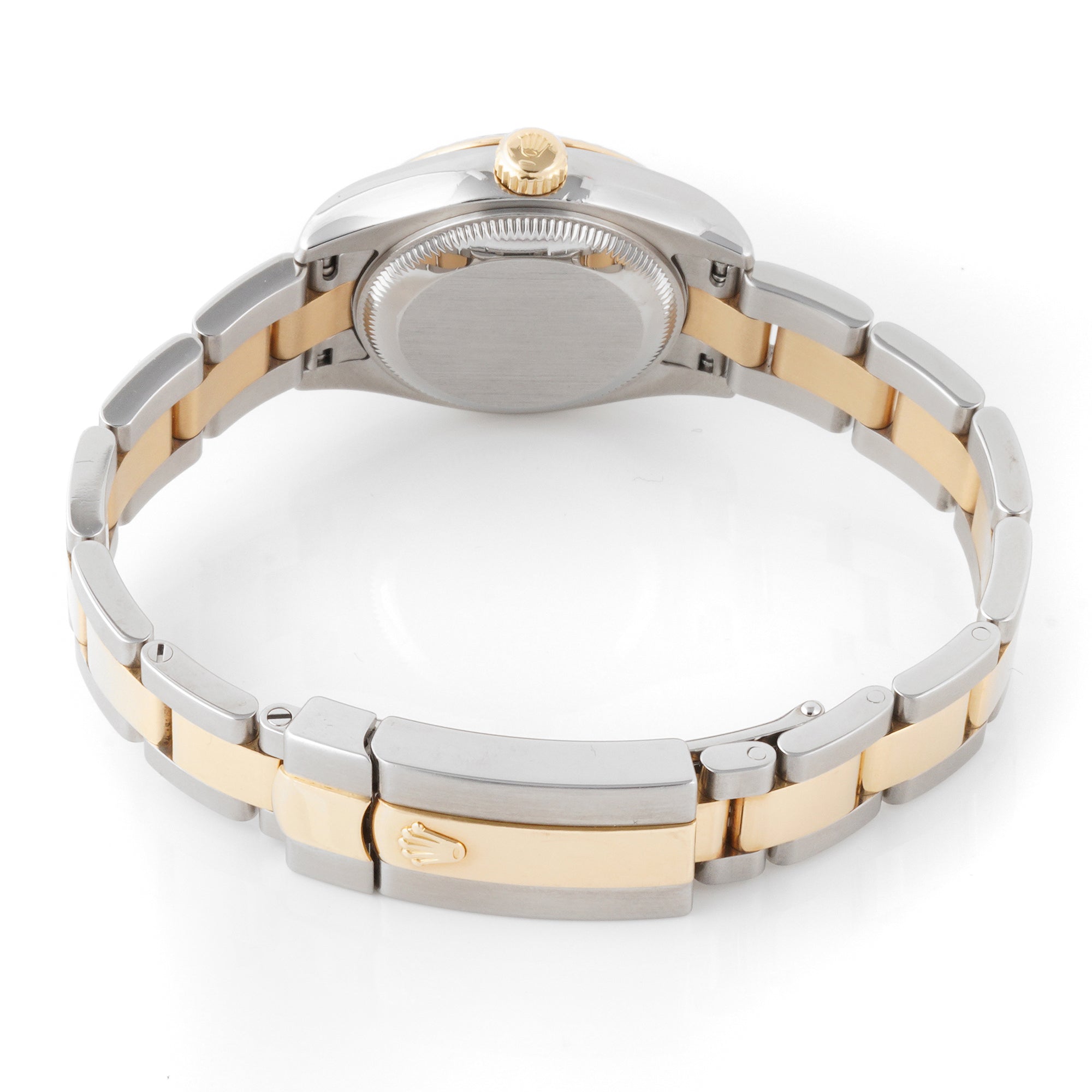 Rolex Datejust 26mm Stainless Steel & Yellow Gold 179173 Silver Dial | Diamond hour markers, Fluted bezel