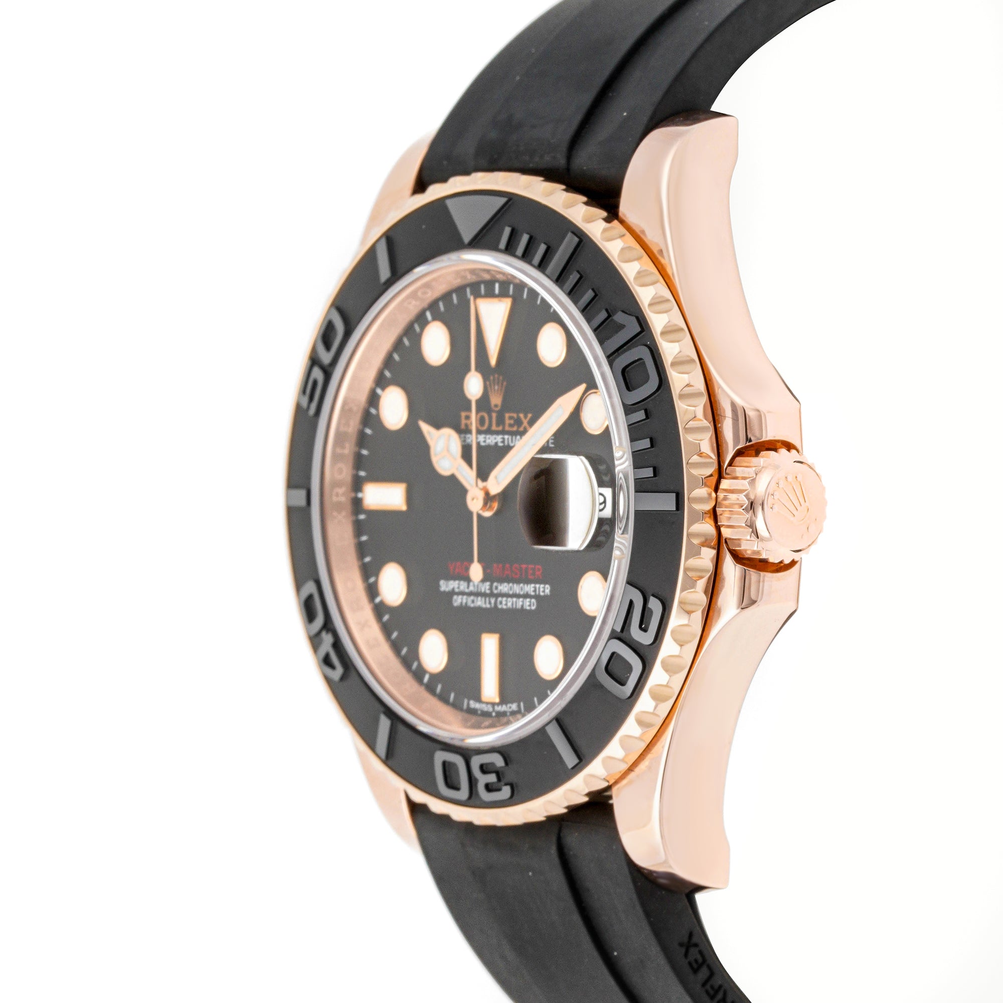 Rolex Yacht-Master 40mm Rose Gold 116655 Black Dial |