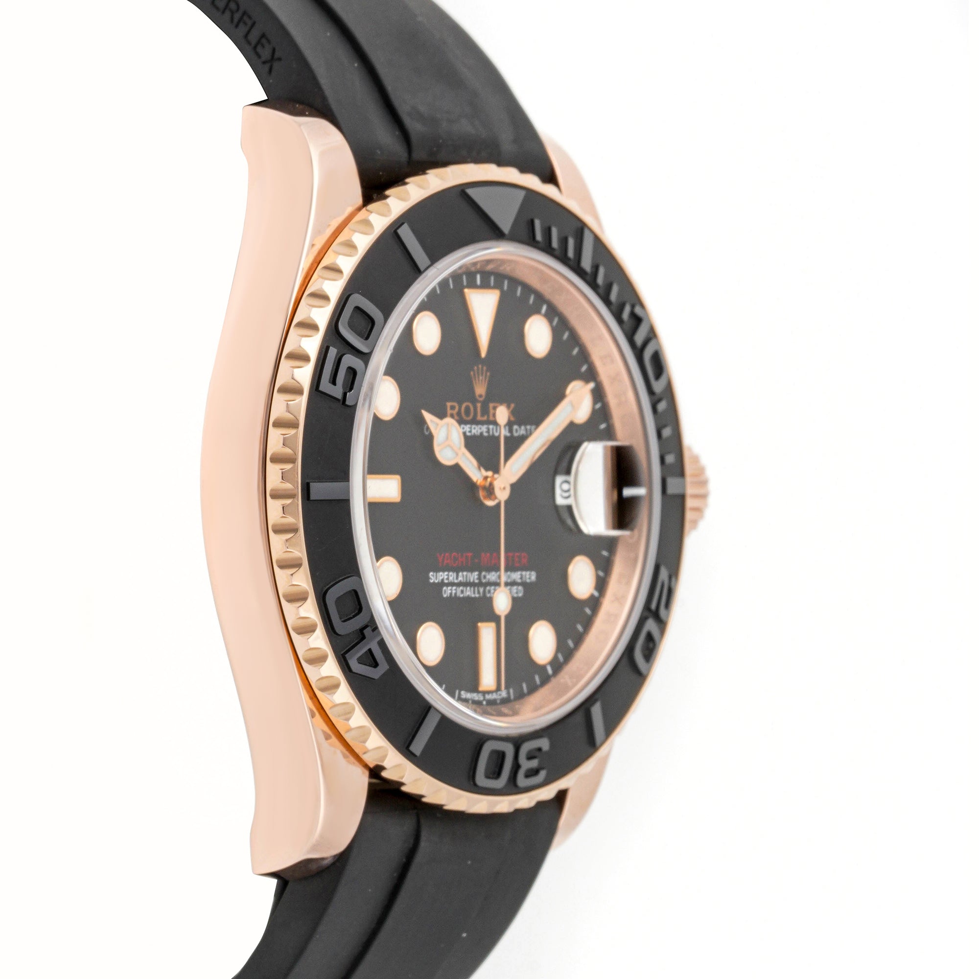 Rolex Yacht-Master 40mm Rose Gold 116655 Black Dial |