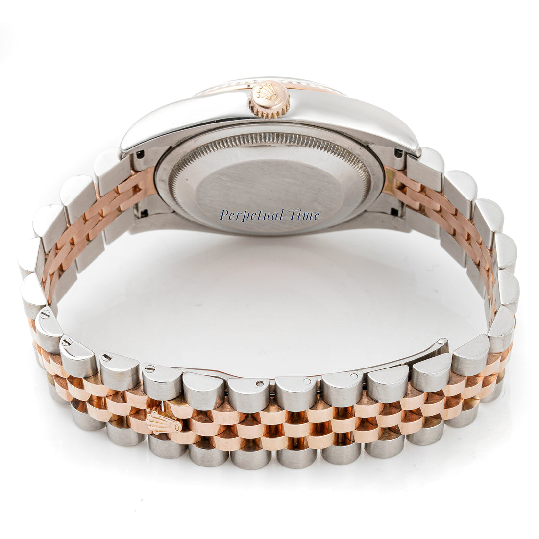 Rolex Datejust 36mm Stainless Steel & Rose Gold 116231 Black Dial | Diamond hour markers, Fluted bezel