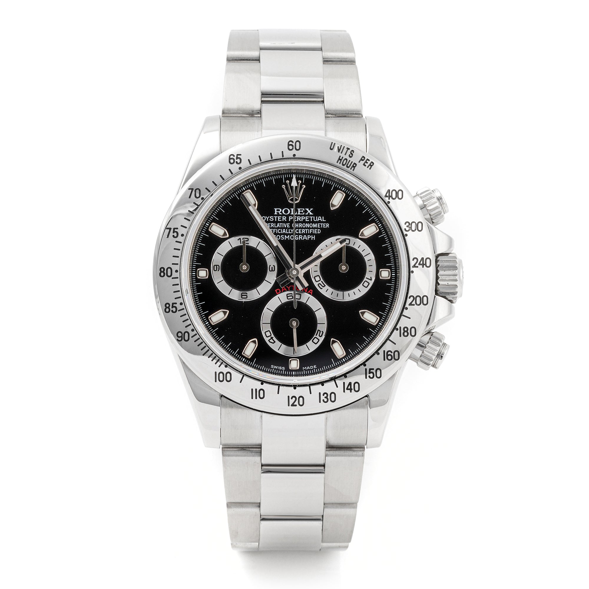 Rolex Daytona 40mm Stainless Steel 116520 Black Dial | Index Hour Markers
