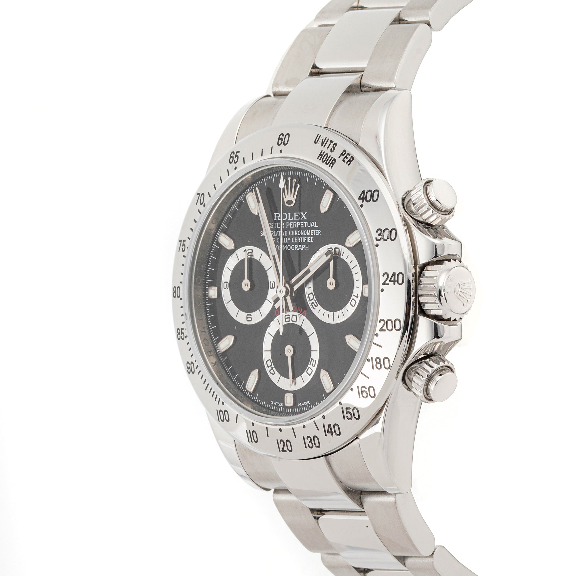 Rolex Daytona 40mm Stainless Steel 116520 Black Dial | Index Hour Markers