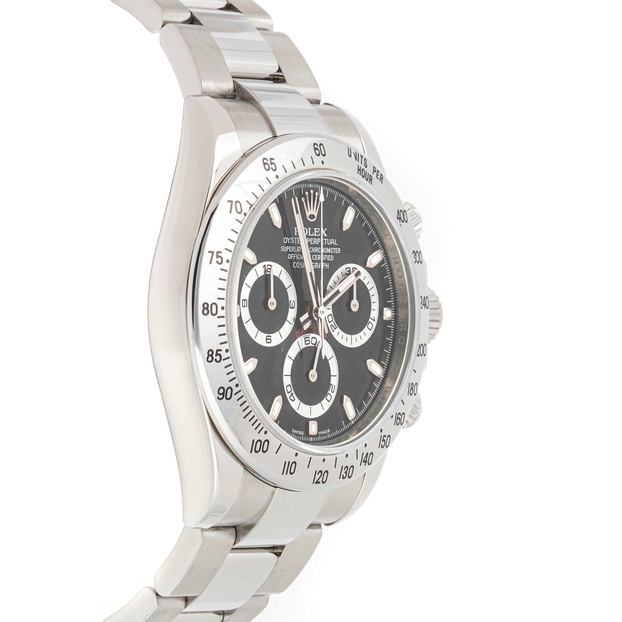 Rolex Daytona 40mm Stainless Steel 116520 Black Dial | Index Hour Markers