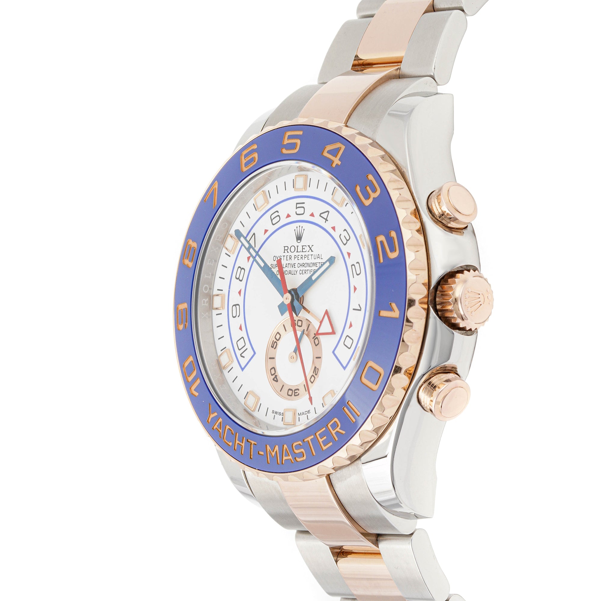 Rolex Yacht-Master II 44mm Stainless Steel & Rose Gold 116681 White Dial | Blue Hands