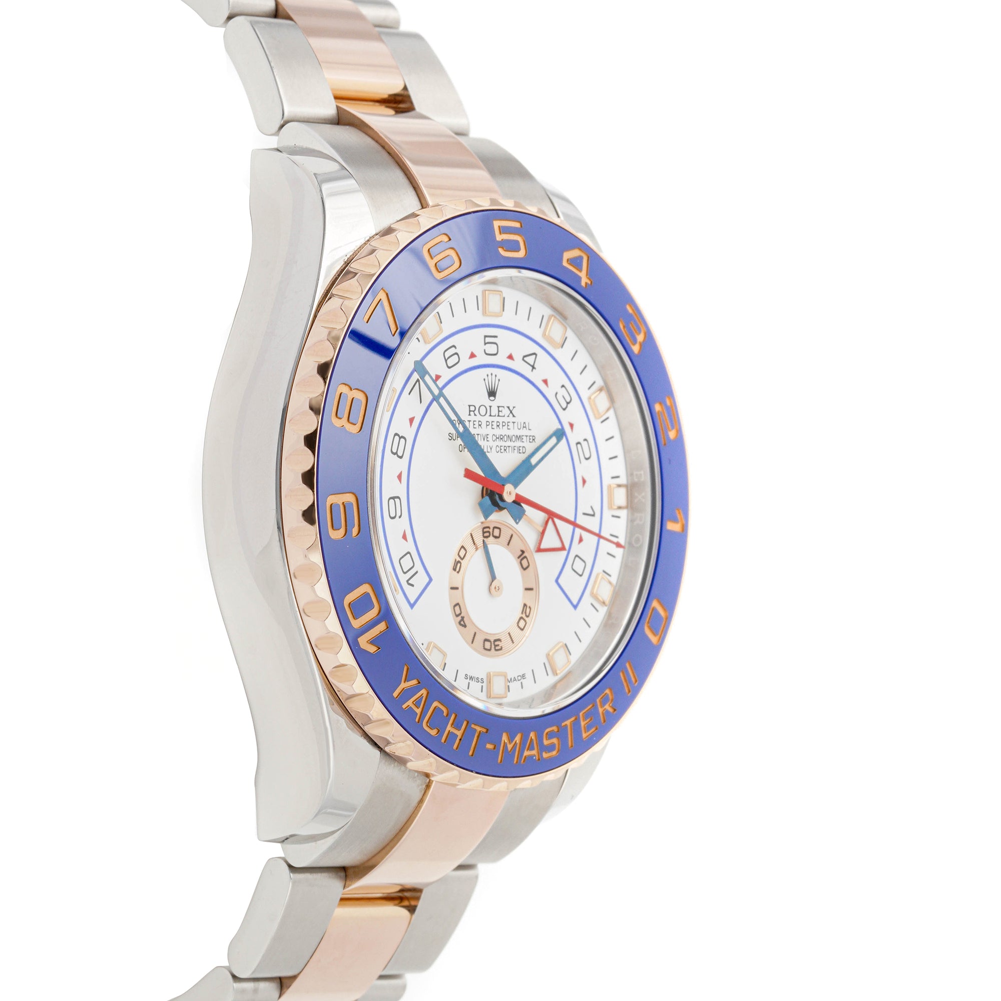 Rolex Yacht-Master II 44mm Stainless Steel & Rose Gold 116681 White Dial | Blue Hands