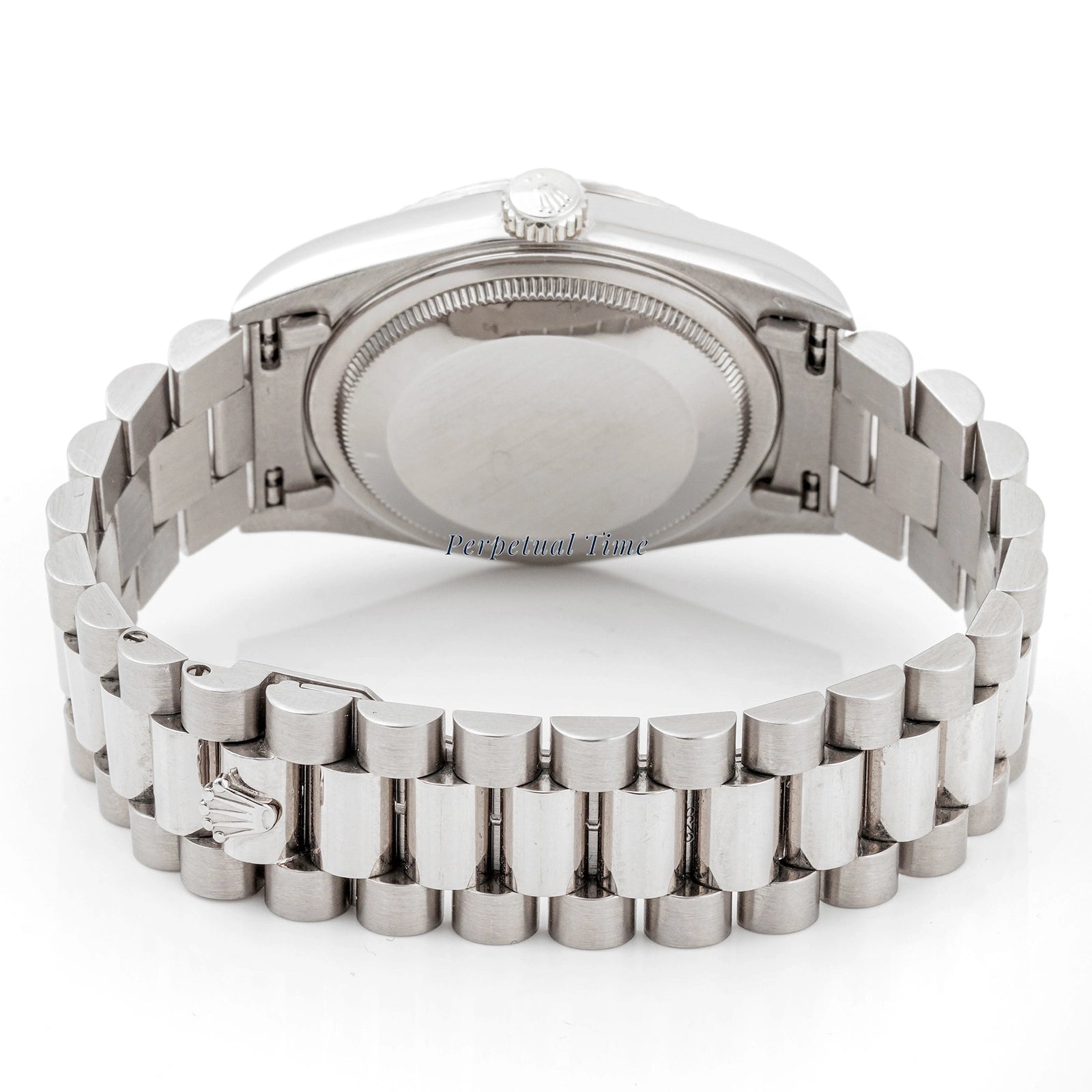Rolex Day-Date 36 Silver diamond Dial on President 18239