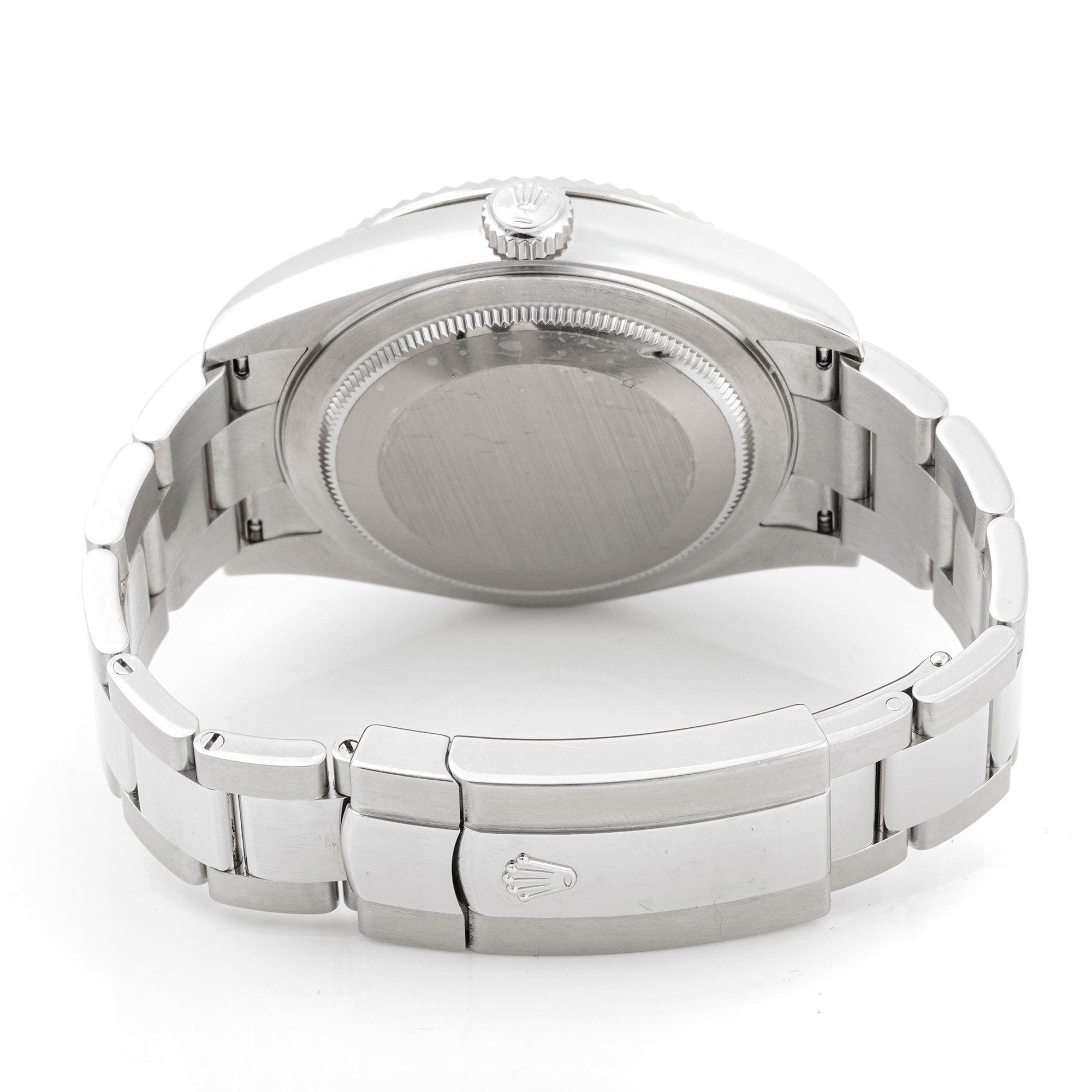 Rolex Sky-Dweller 42mm Stainless Steel & White Gold 326934 Black Dial | Index hour markers, Fluted bezel