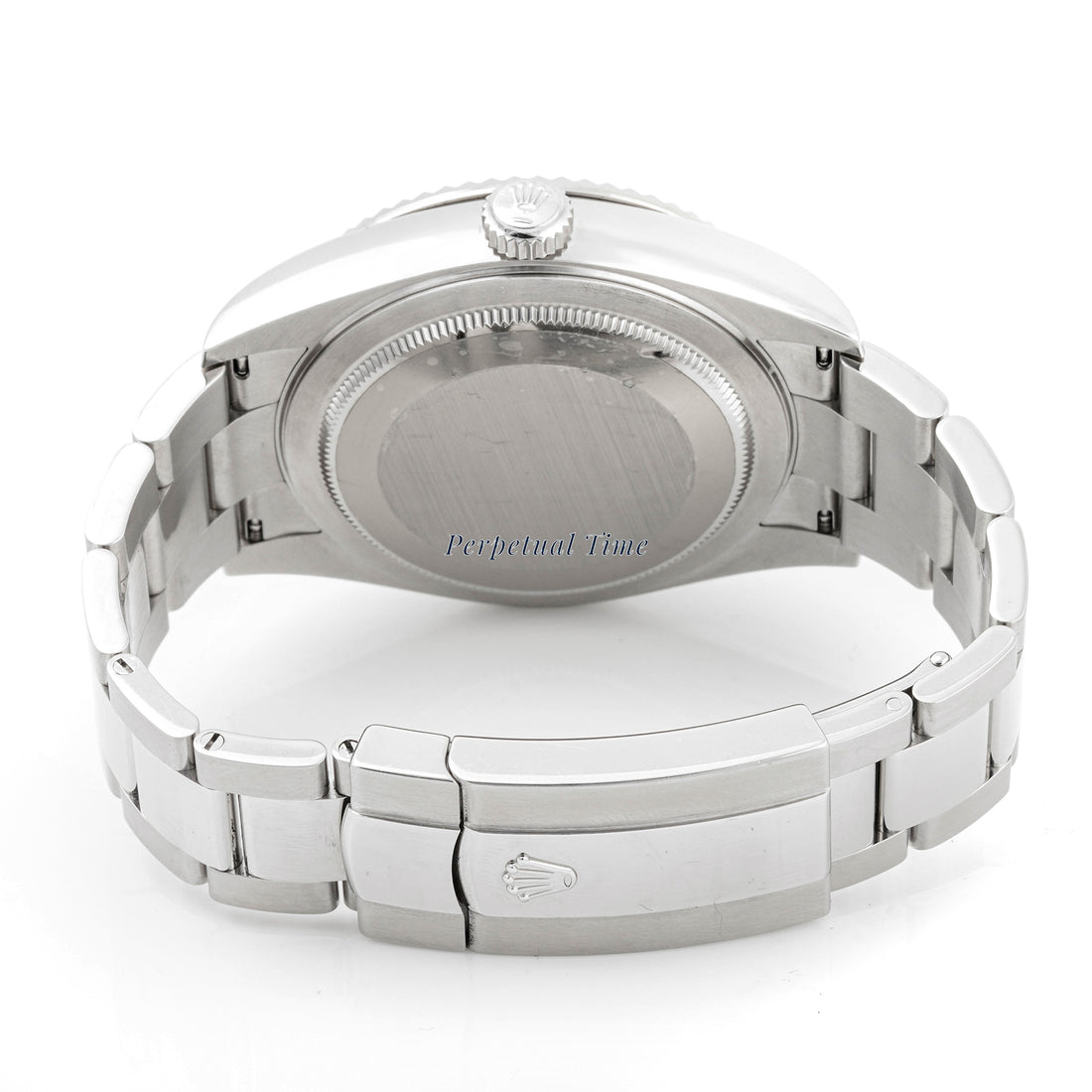 Rolex Sky-Dweller 42mm Stainless Steel & White Gold 326934 Black Dial | Index hour markers, Fluted bezel