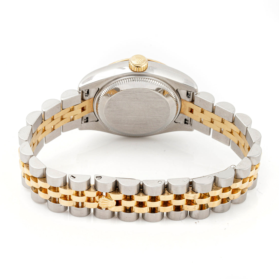 Rolex Datejust 26mm Stainless Steel & Yellow Gold 179173 Champagne Jubilee Dial | Diamond hour markers, Fluted bezel
